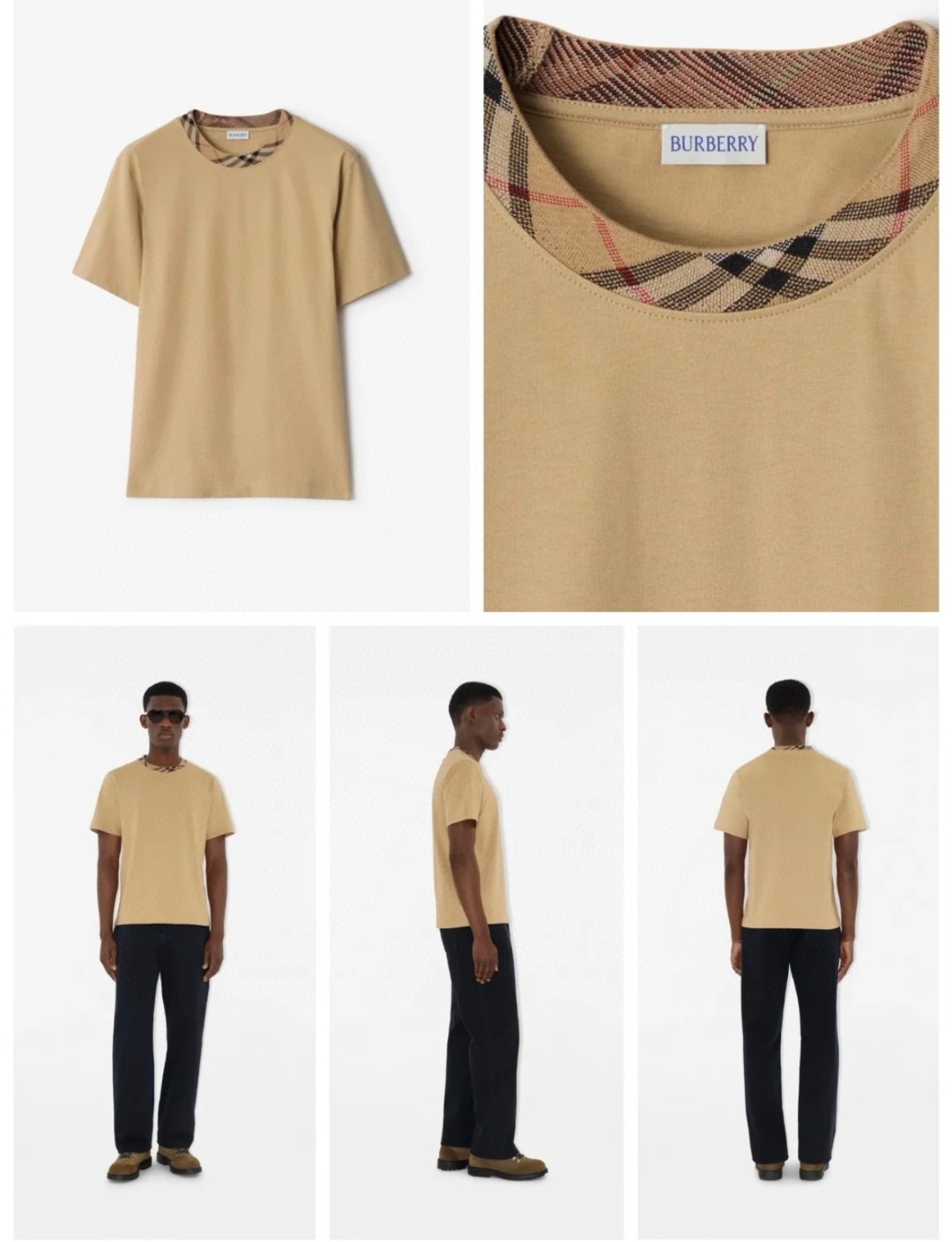 Bur plaid crew-neckt-shirt