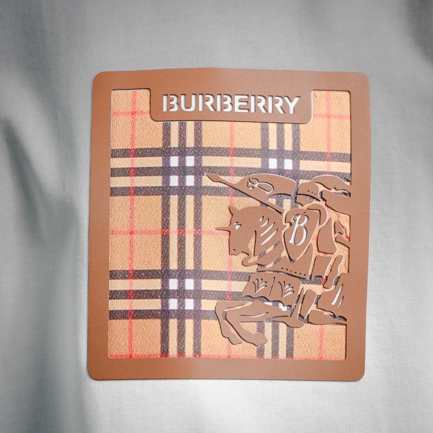 Bur plaid pocket t-shirt