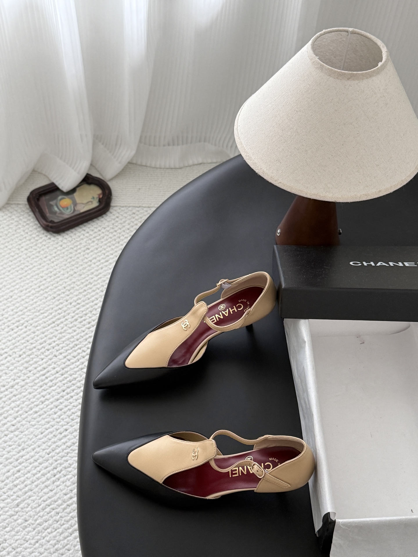 Chan 26P t-strap kitten heel
