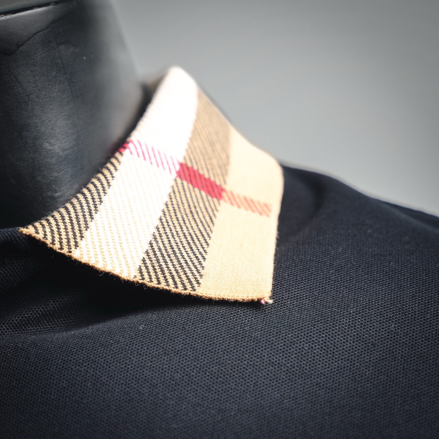 Bur collared plaid Polo