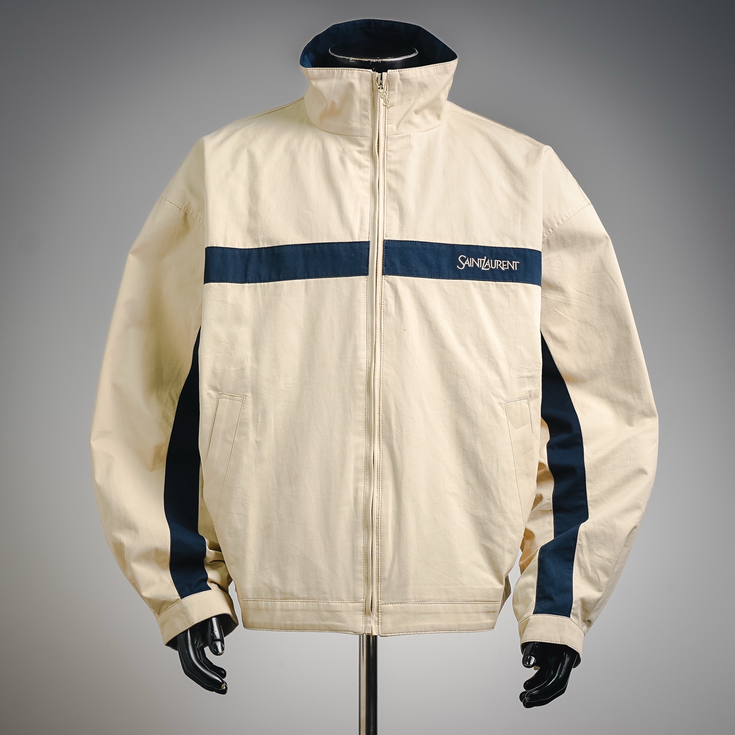 Saint embroidered splicing jacket