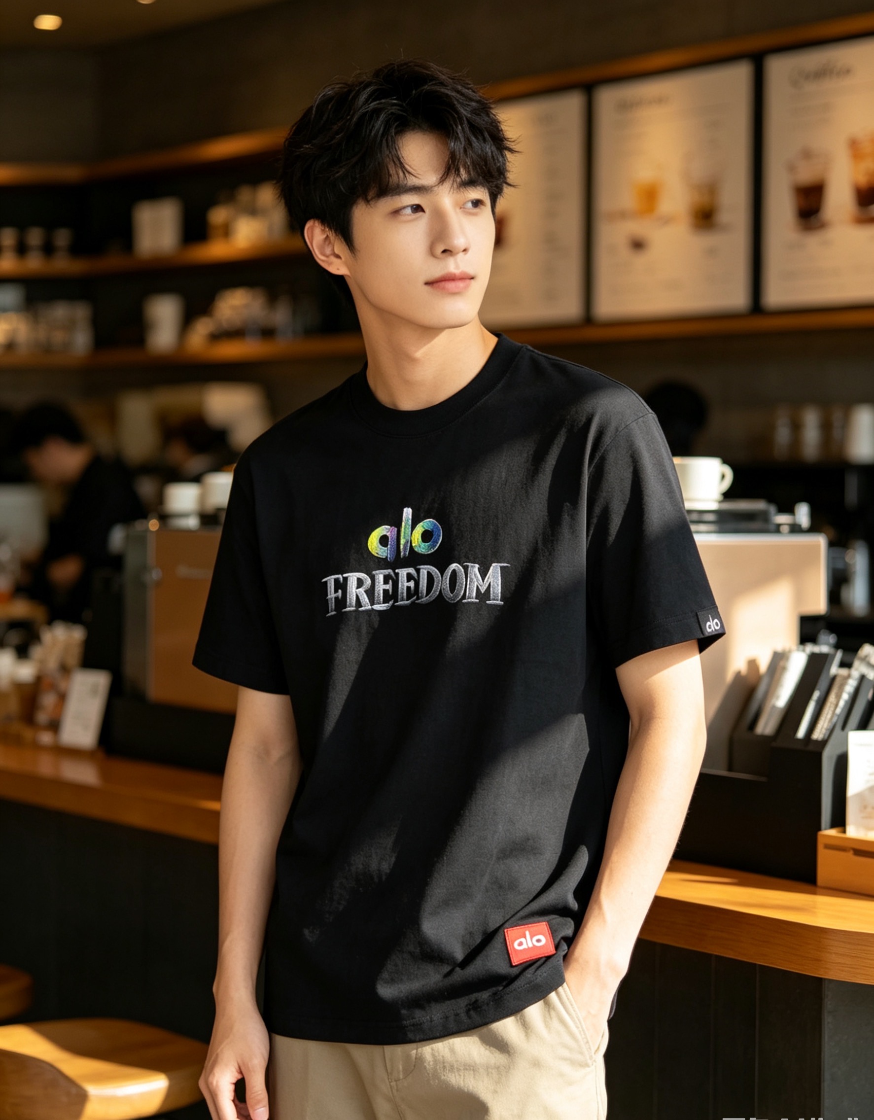 Alo gradient printed t-shirt