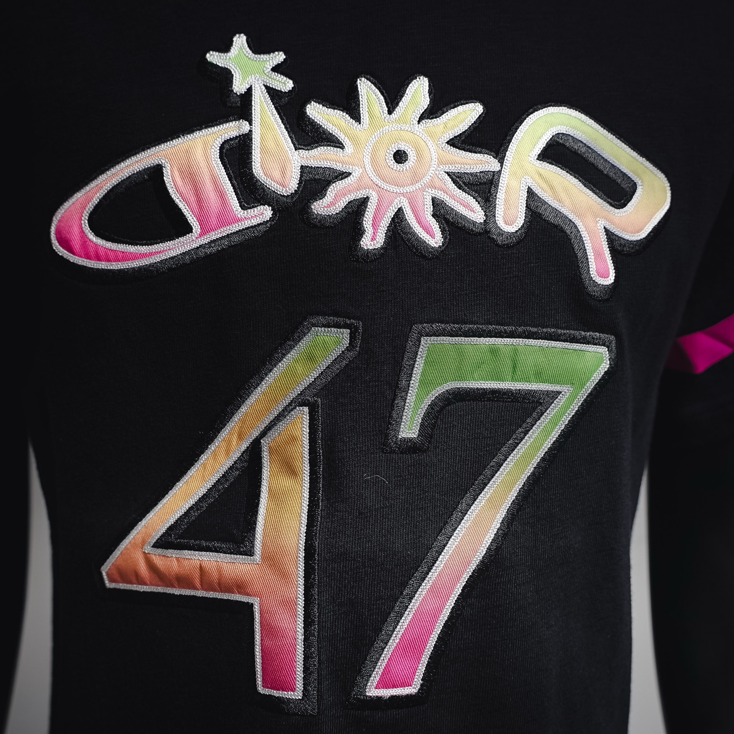 CD gradient applique t-shirt