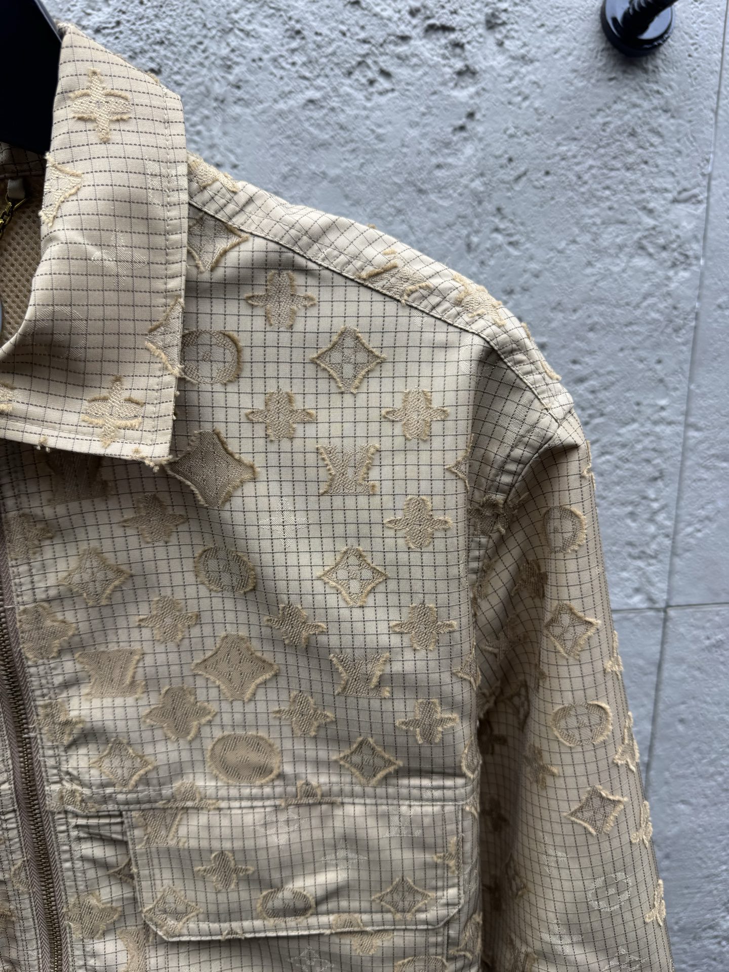Louis all-over jacquard zip-up jacket