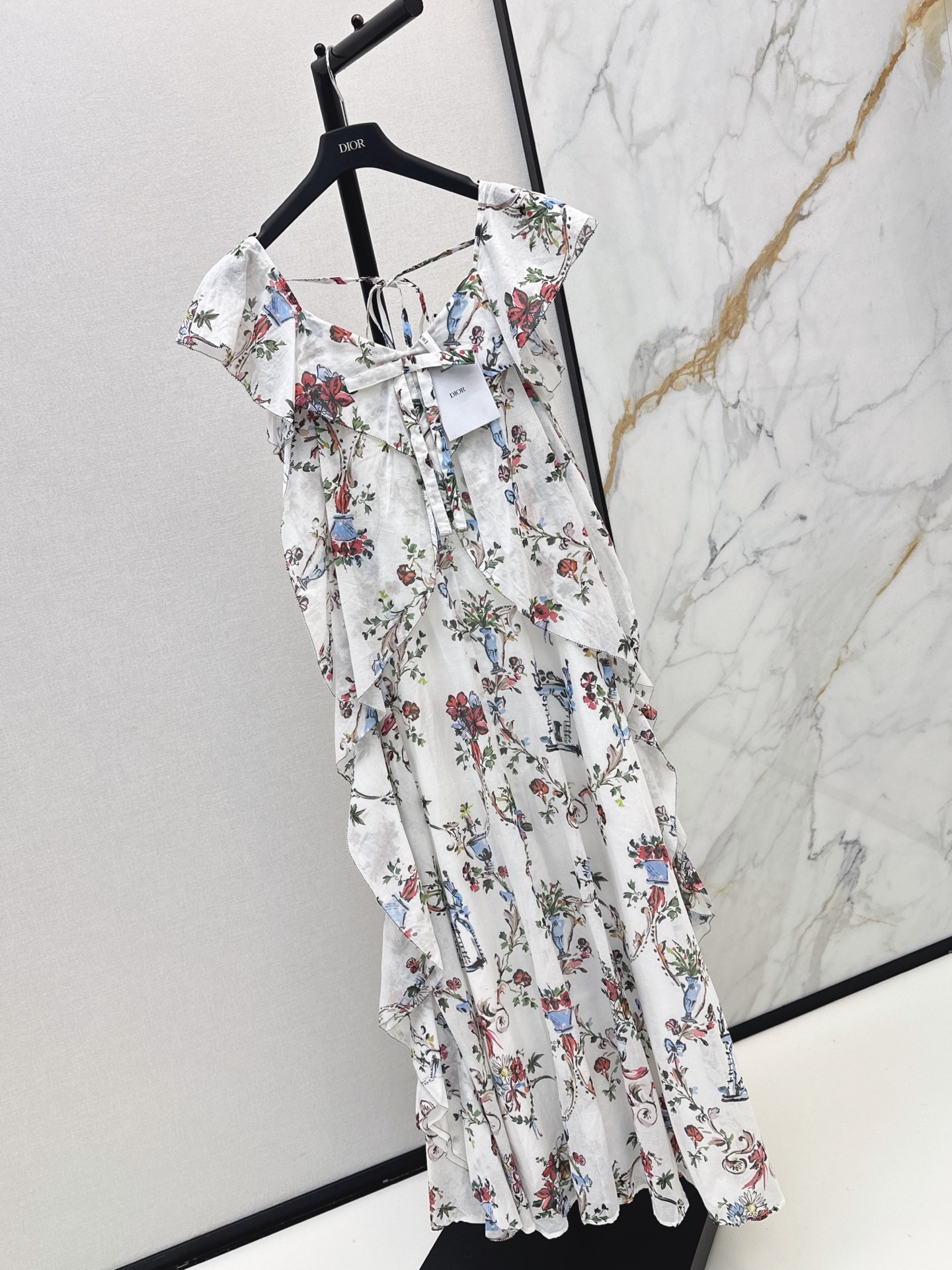 CD 26ss ruffle print dress