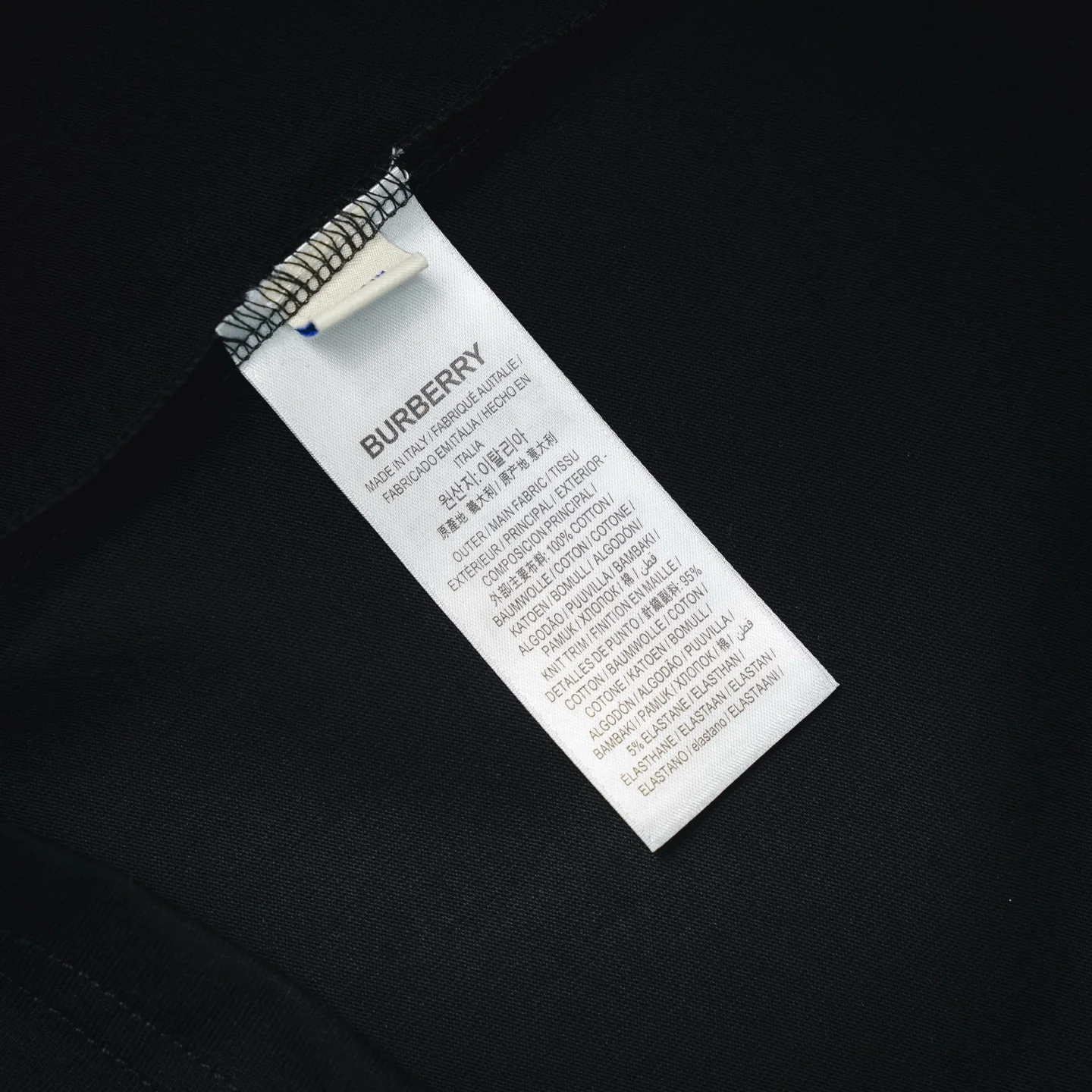 Bur plaid embroidered t-shirt
