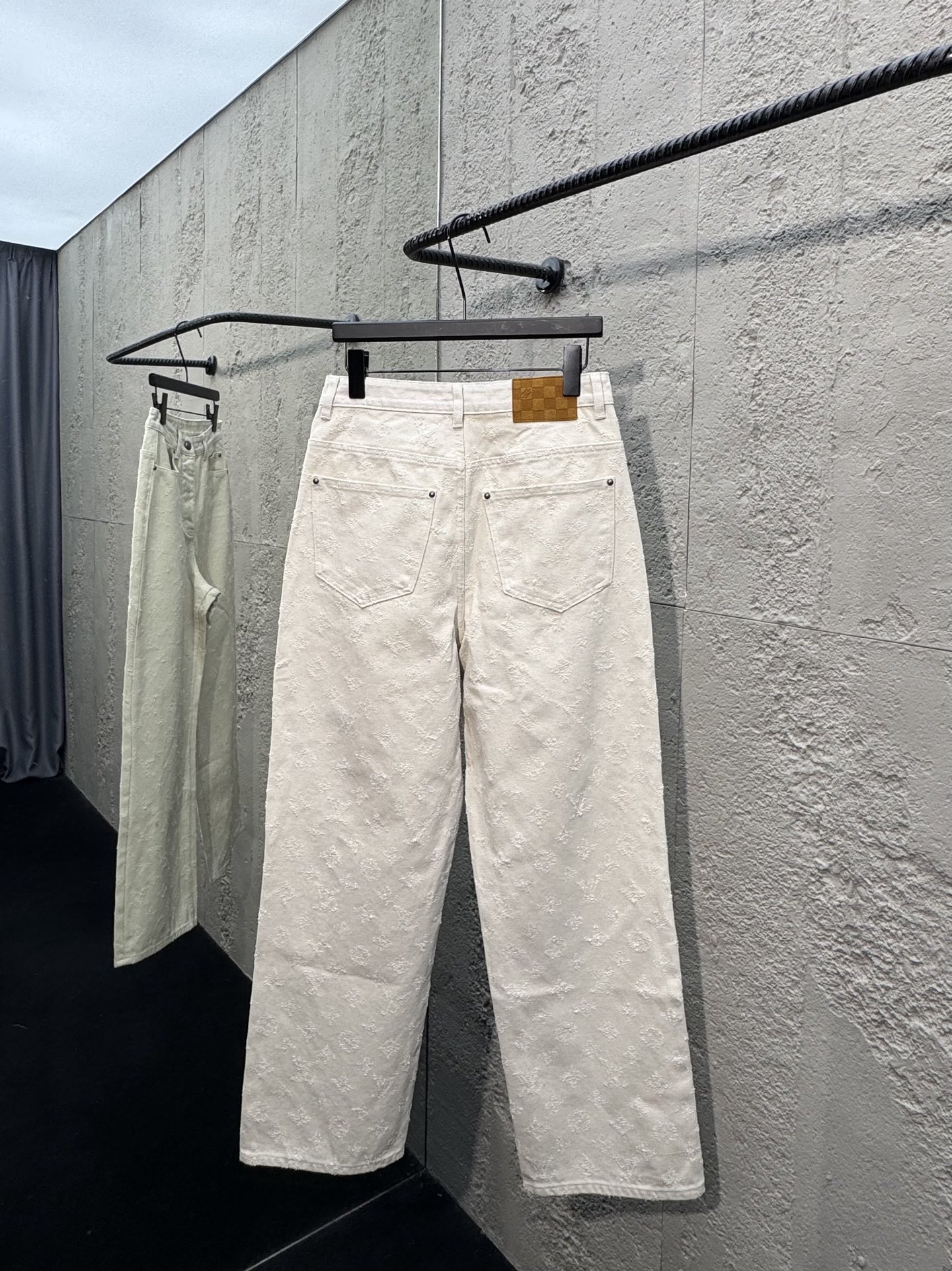 Louis embroidered jacquard jeans