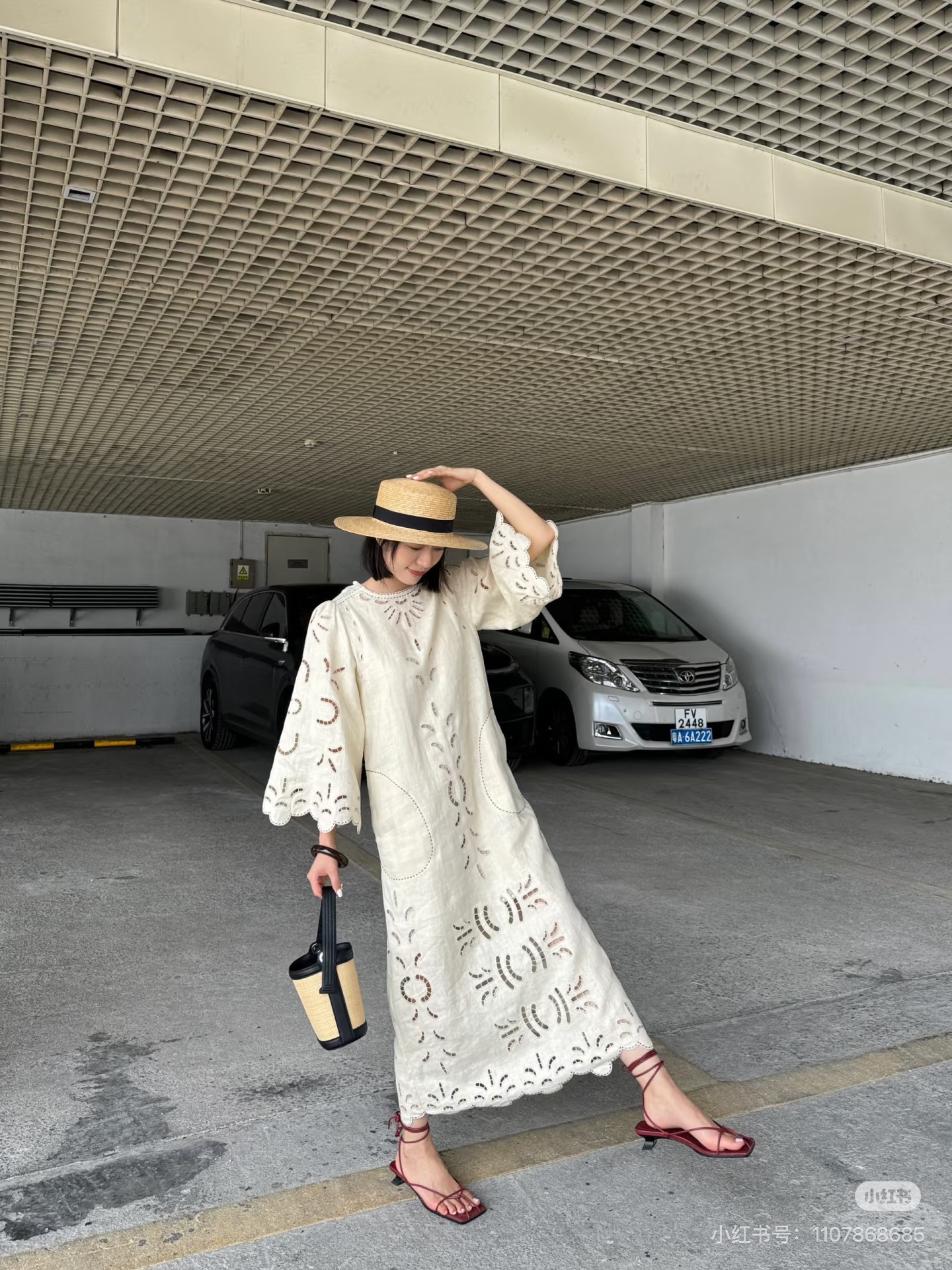 Dolc 26ss embroidery dress