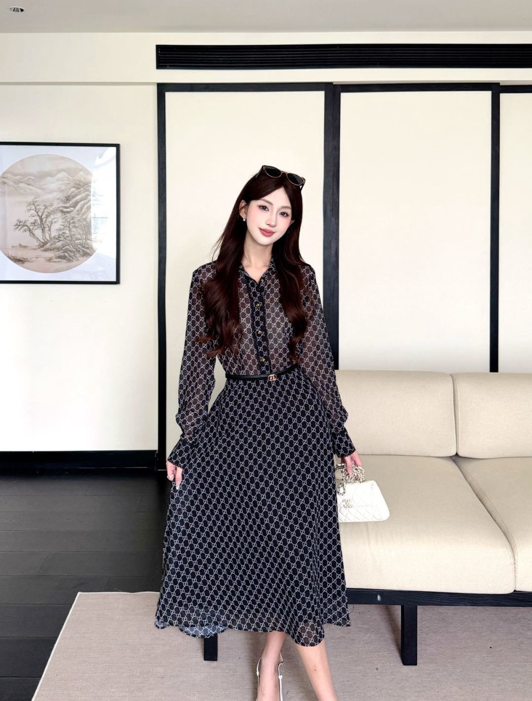 Guc 26ss print dress