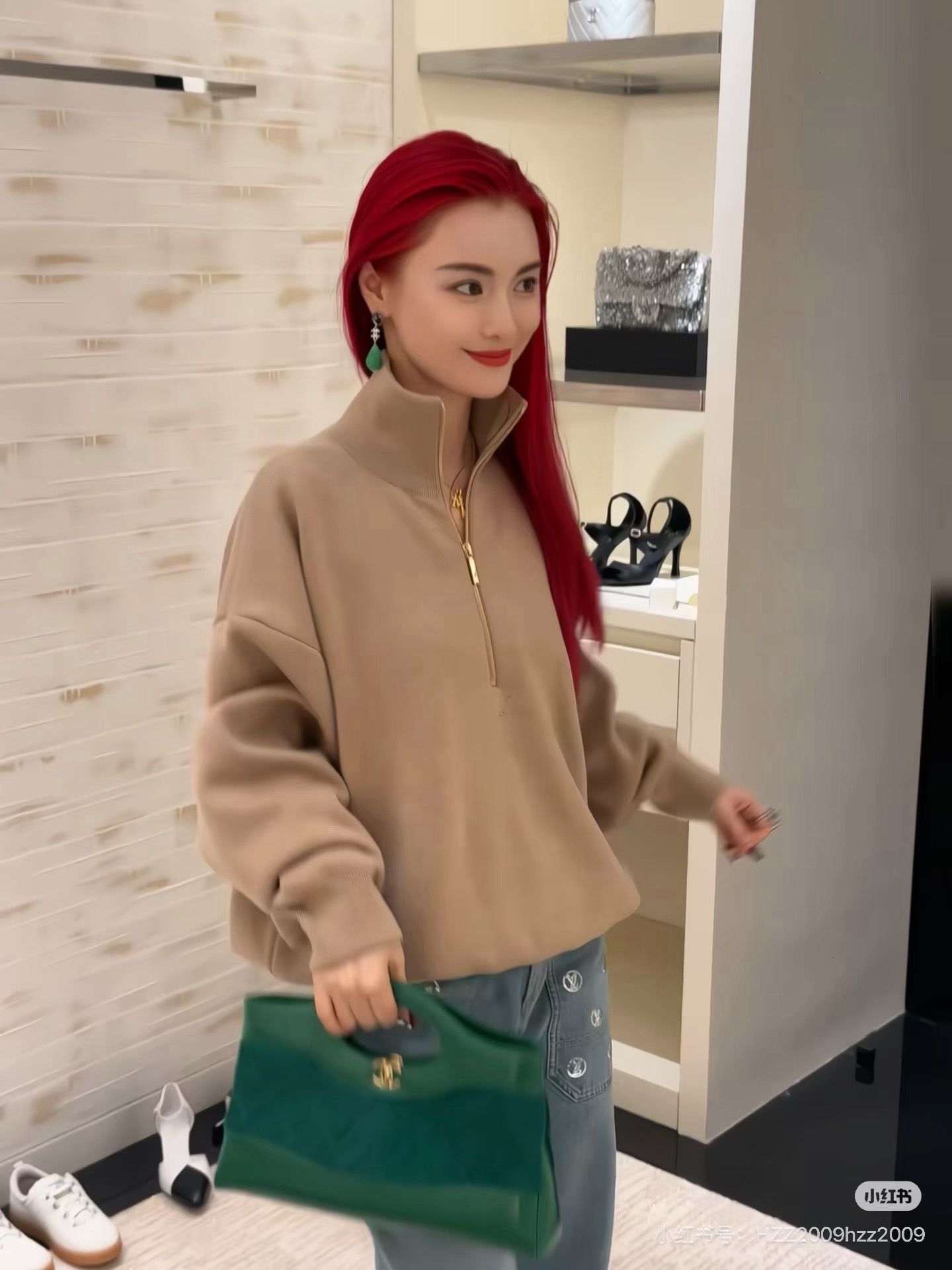 Chan 26fw zip-up knitwear