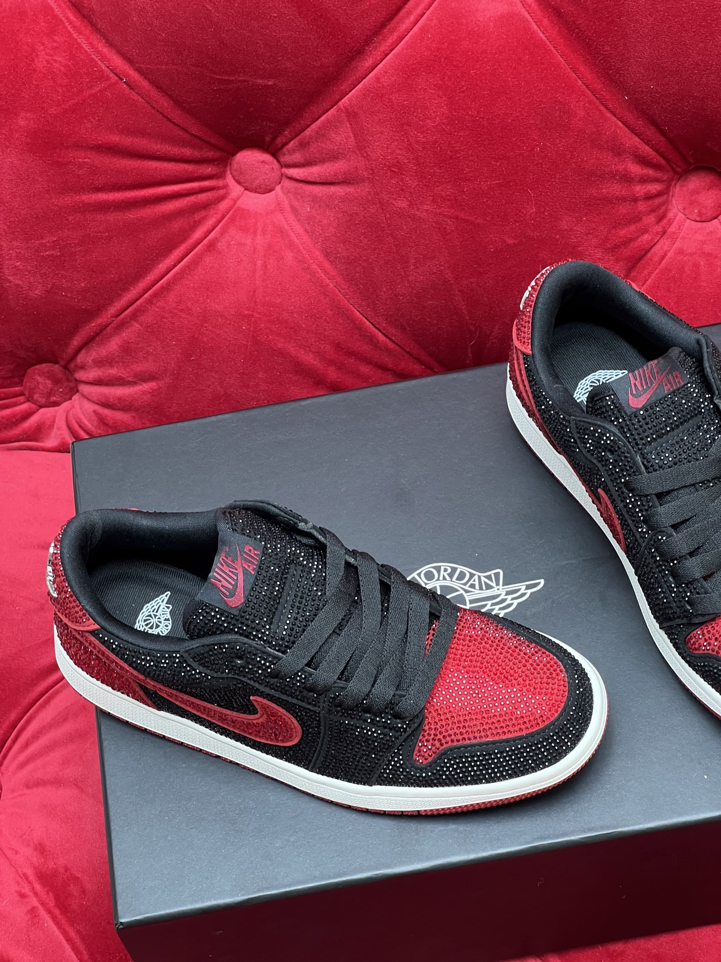 Air rhinestone sneakers