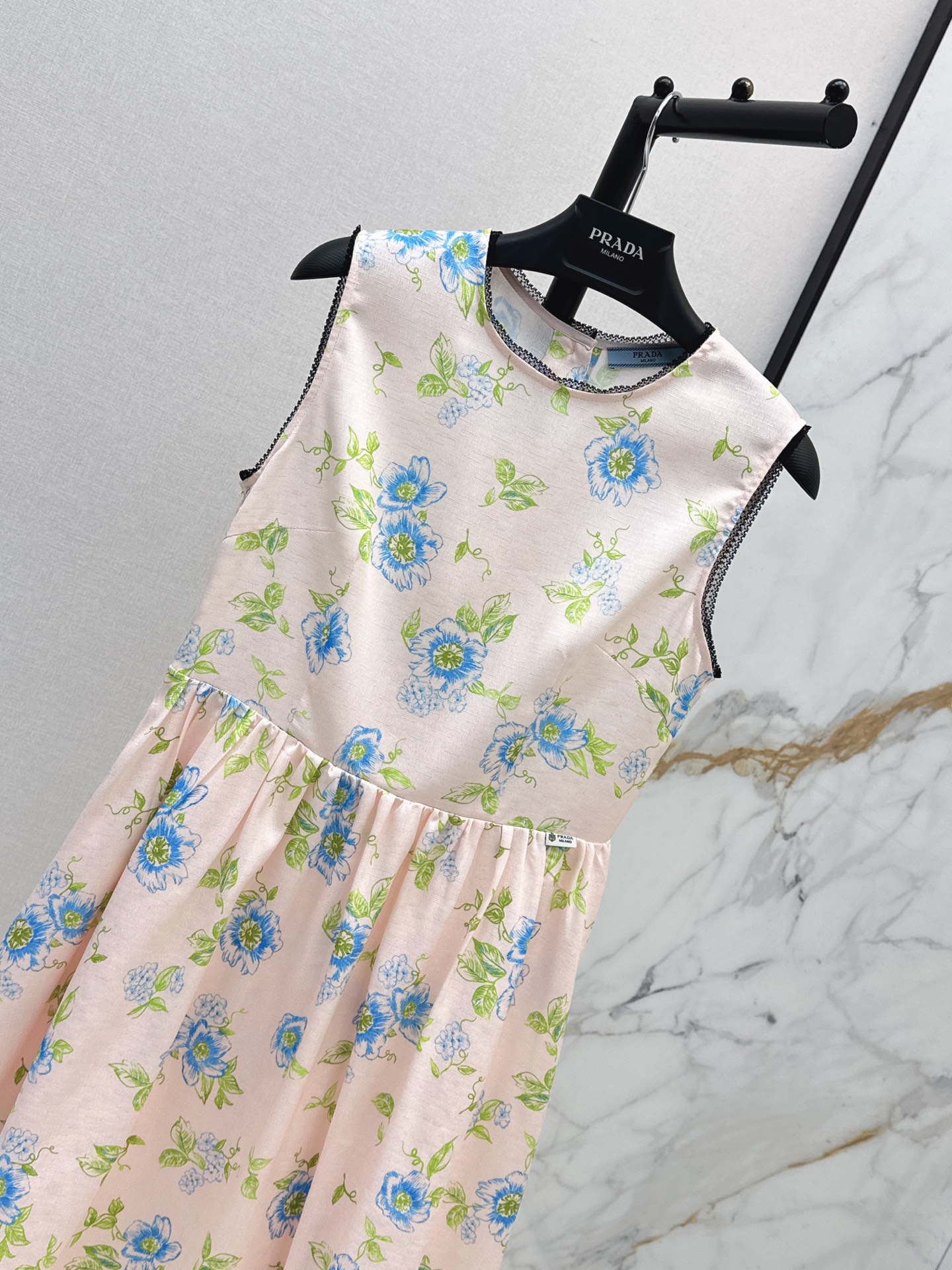 Pra 26ss sleeveless print dress