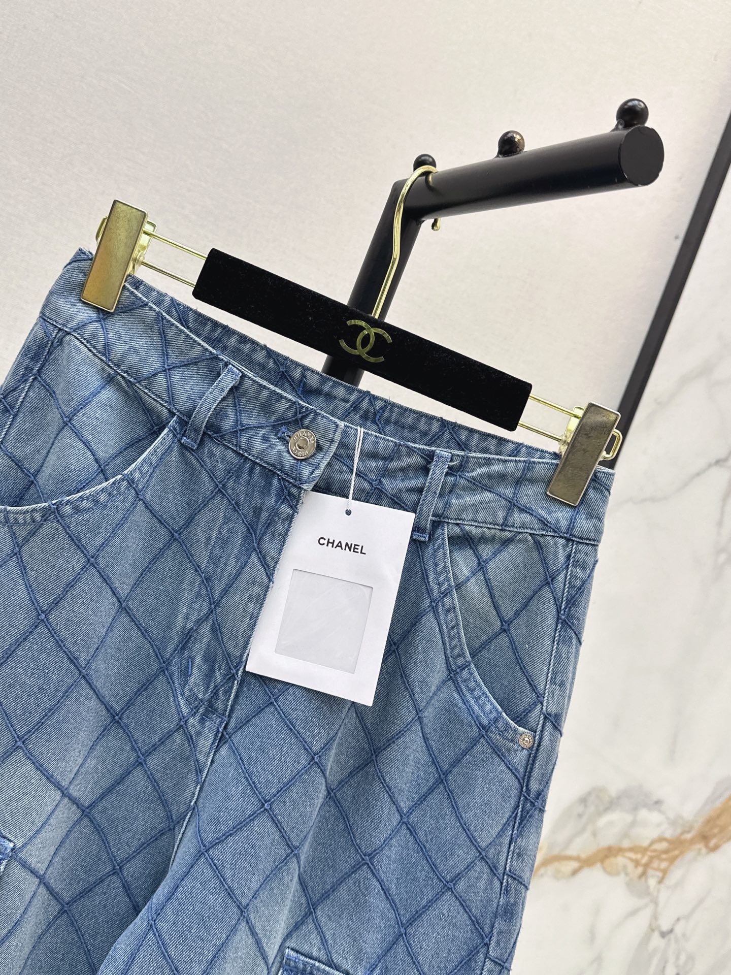 Chan 26ss denim cargo pants