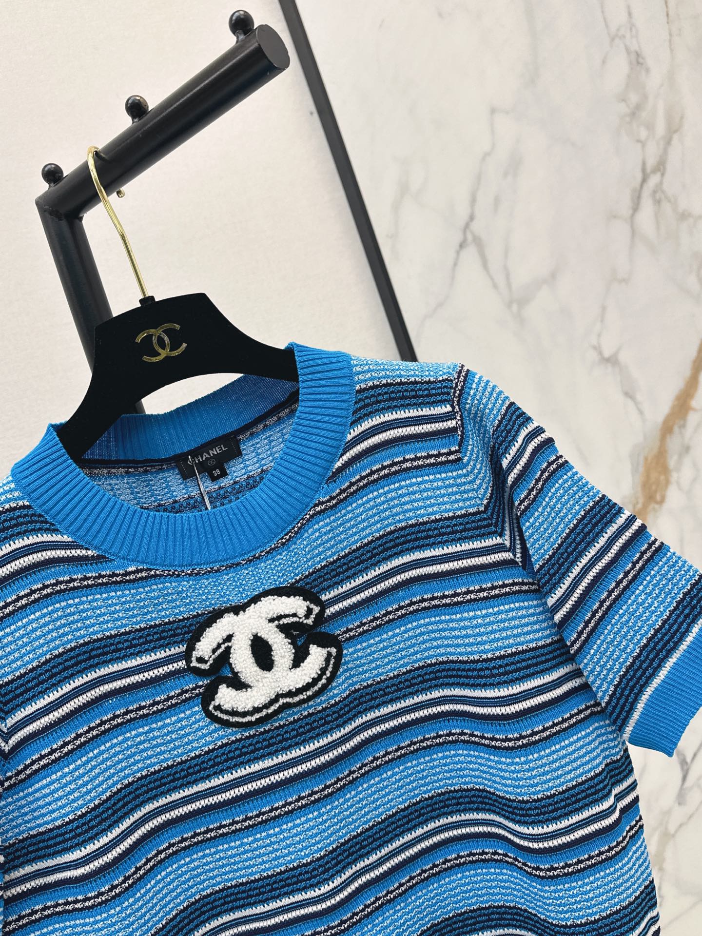 Chan 26ss striped knitwear
