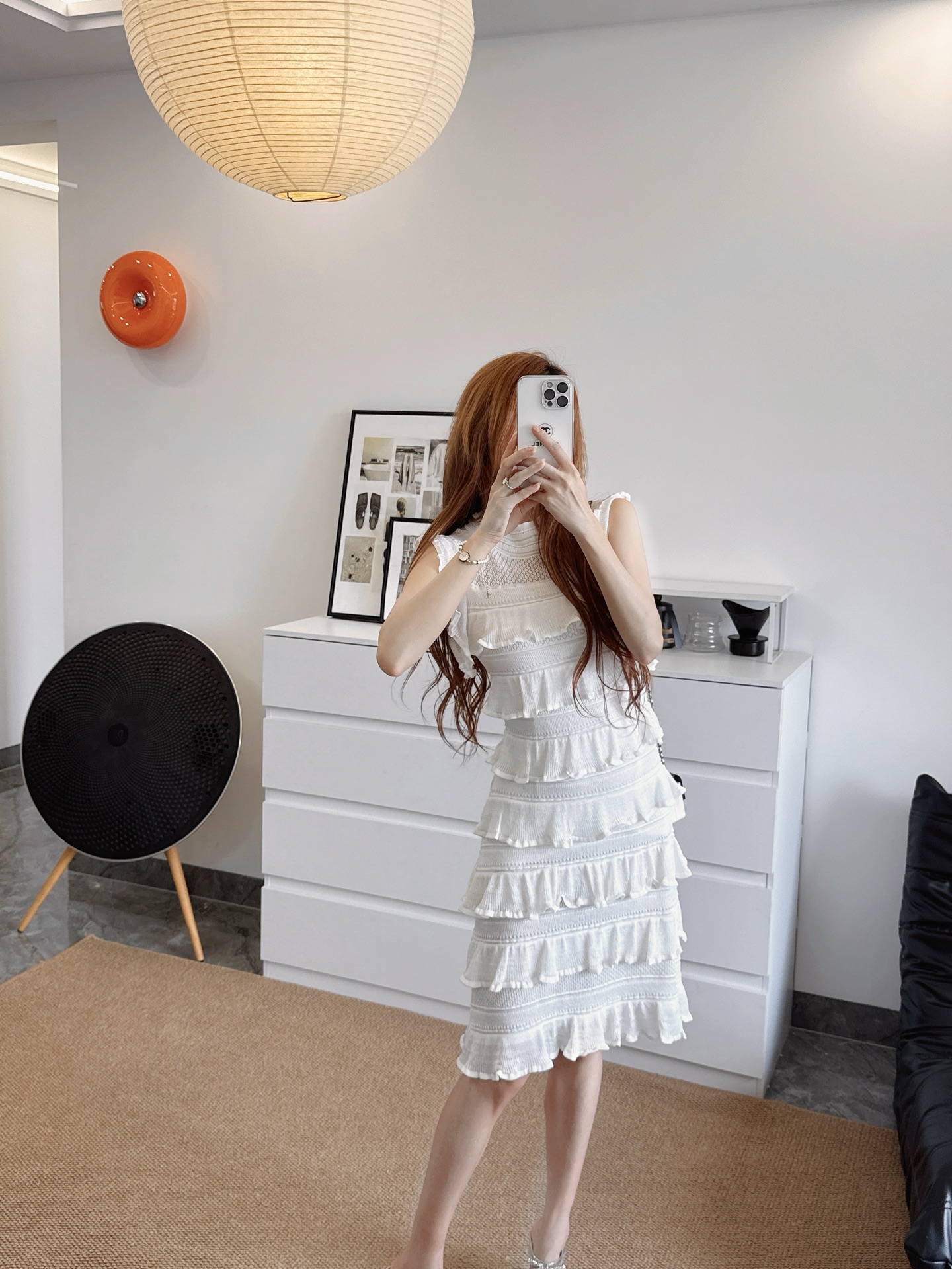 Chol 26fw layered knit dress