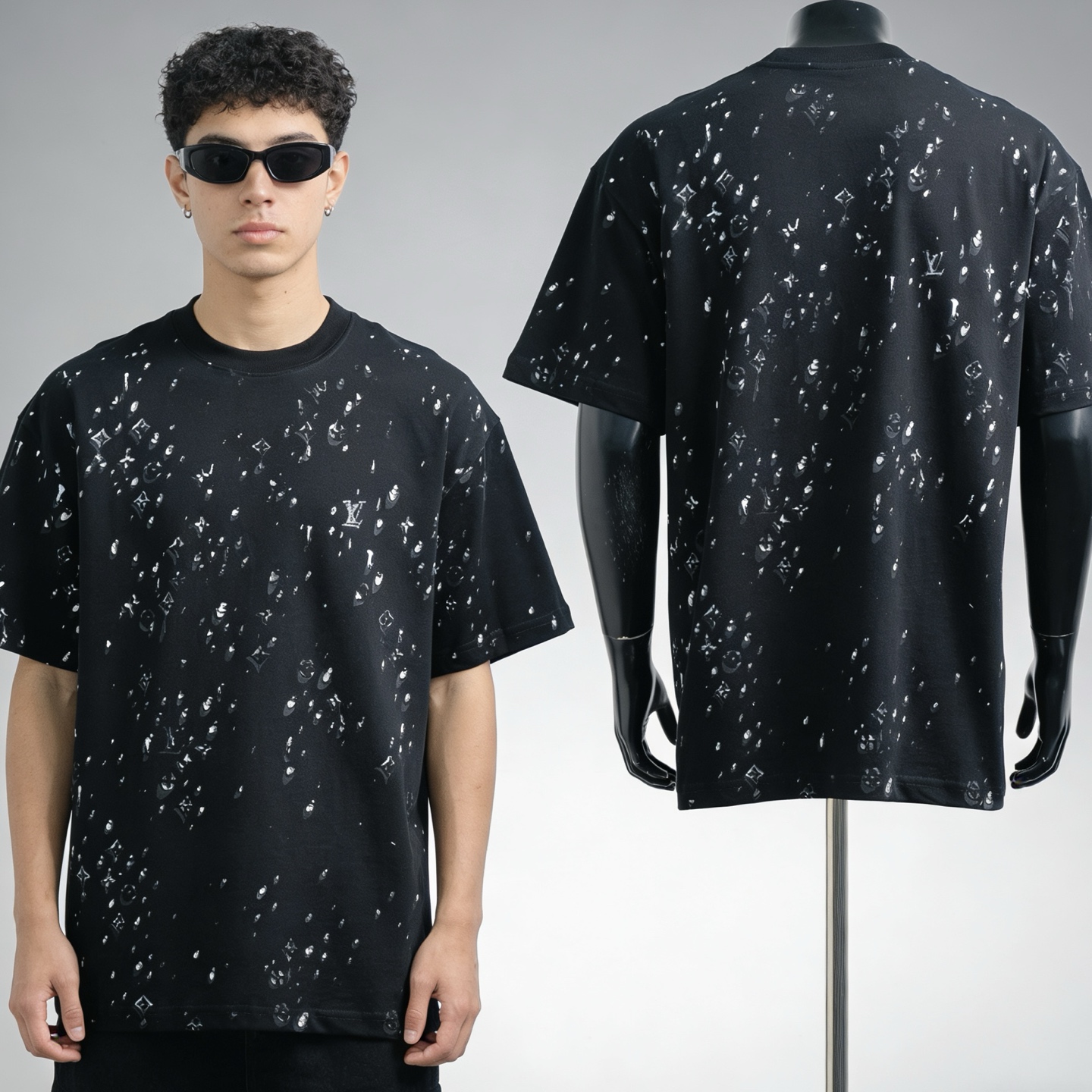 Louis paint splash logo t-shirt