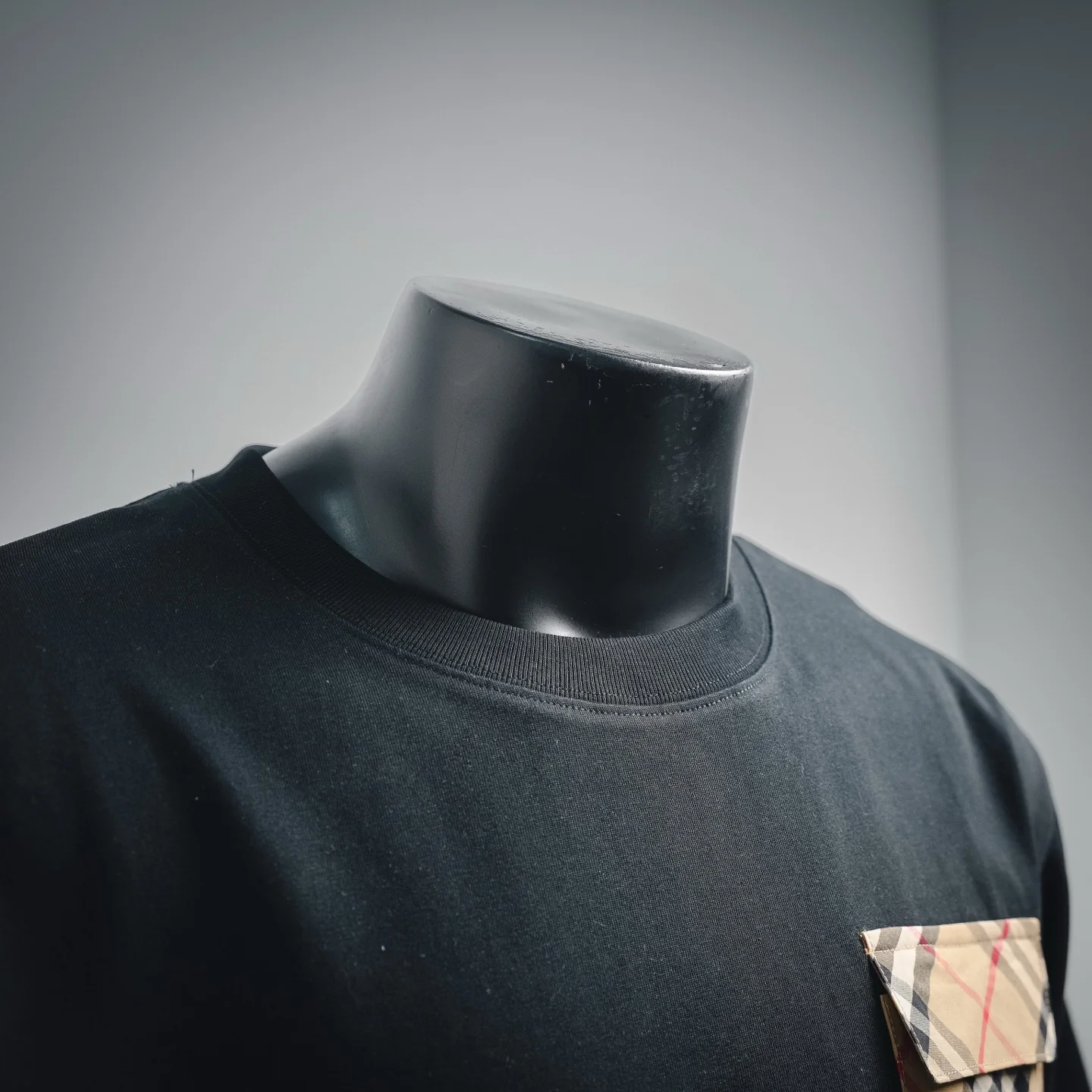 Bur plaid embroidered t-shirt