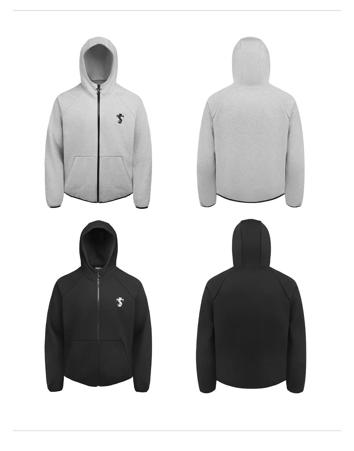 Stk casual zip-up coat