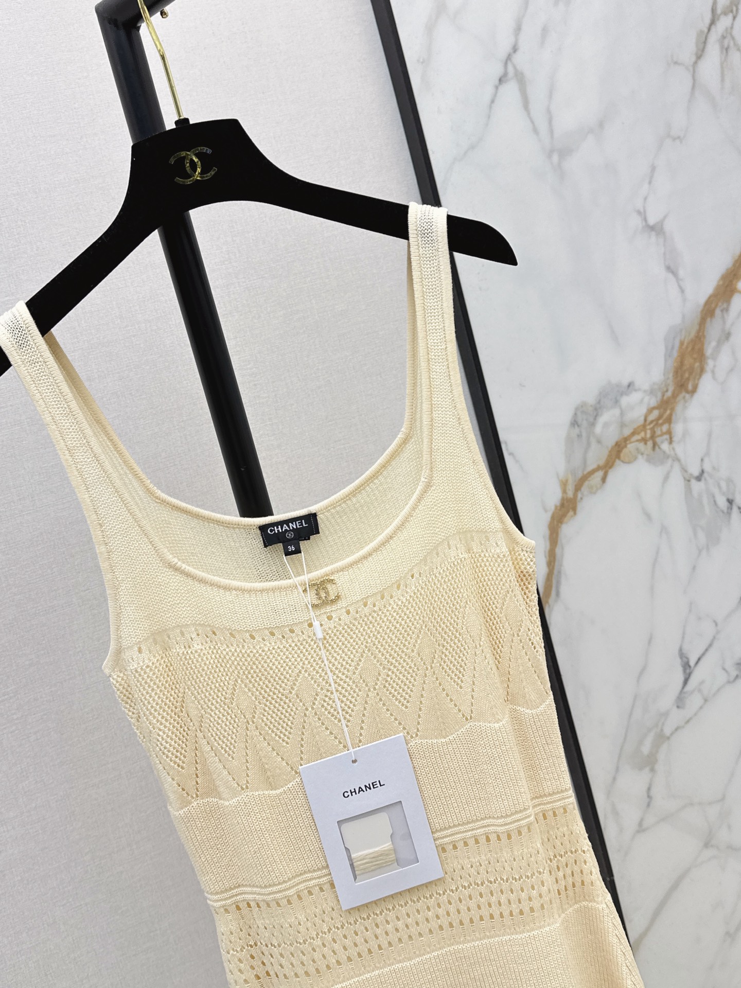 Chan 26ss hollow slip dress