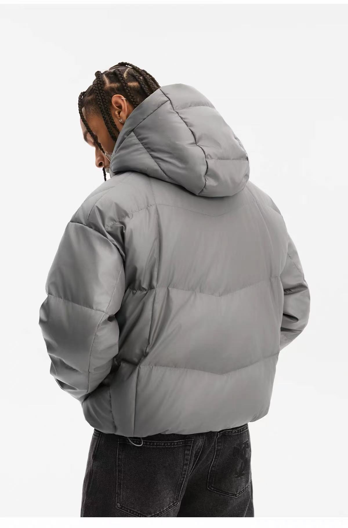 Stk embroidered down jacket