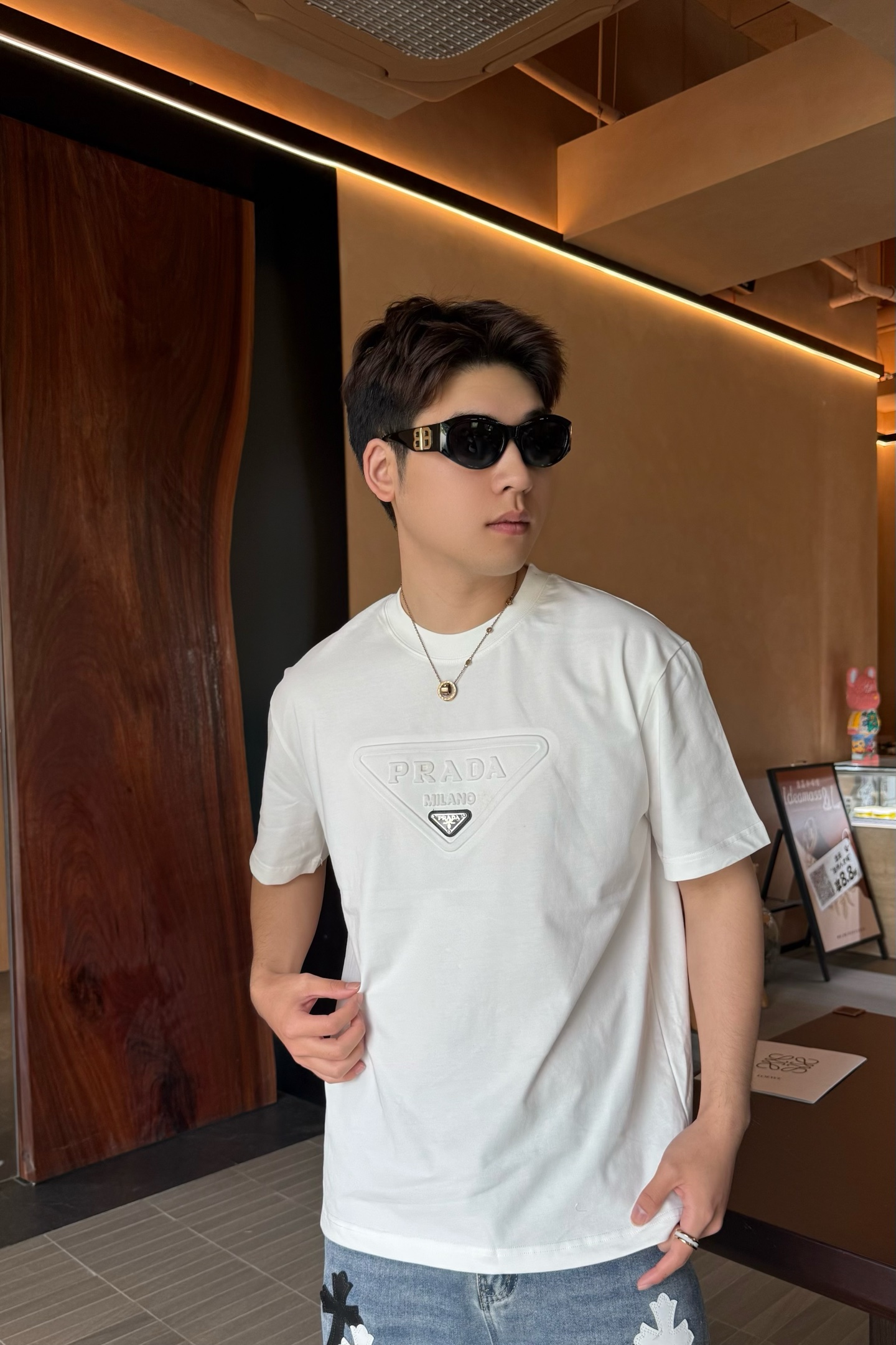 Pra casual embossed t-shirt