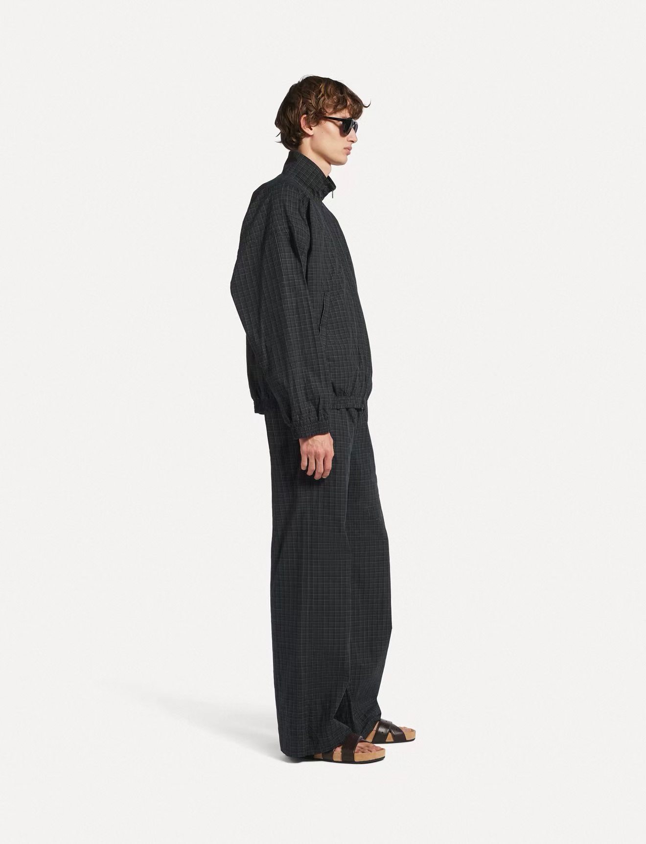 Balen plaid wide-leg pants