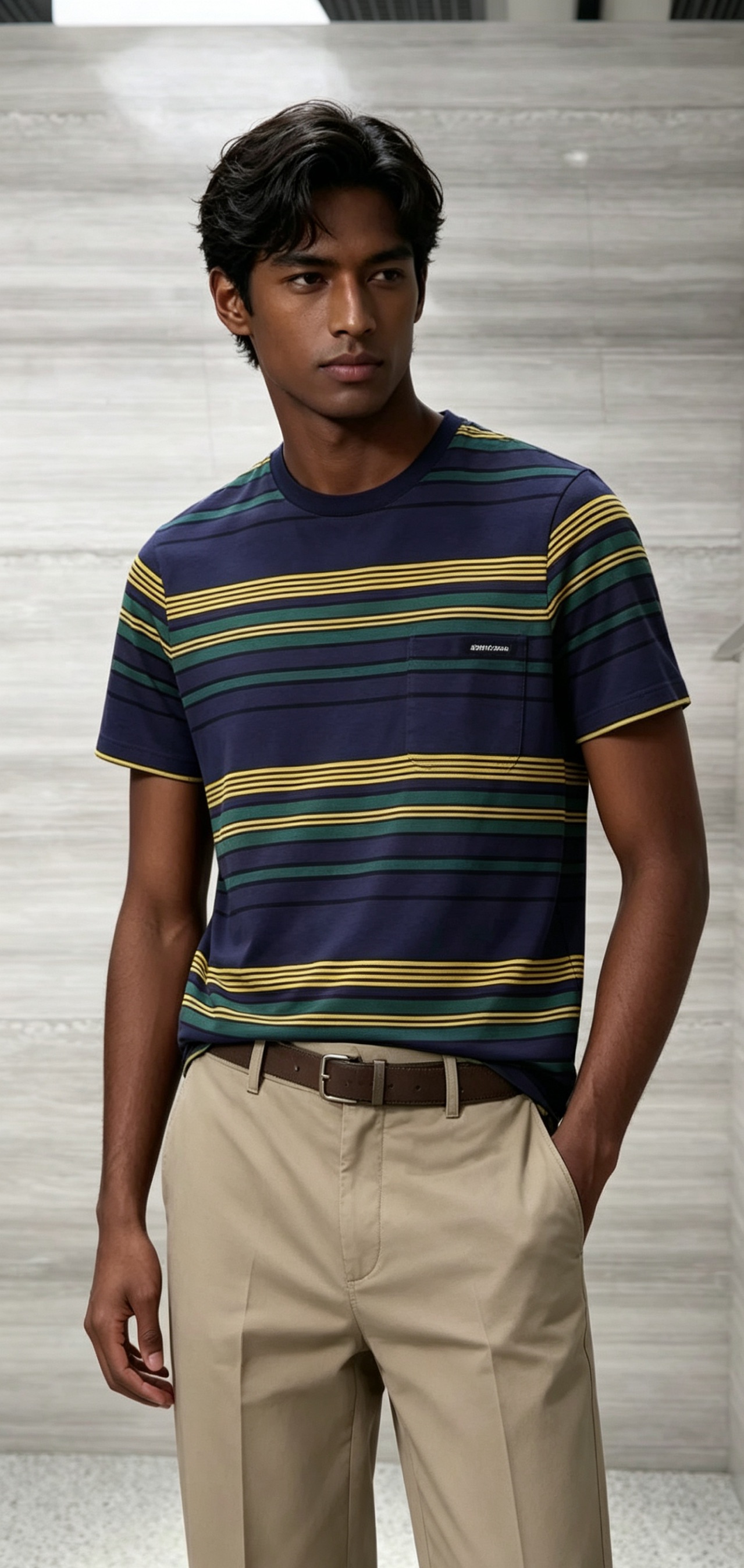 Miu striped knit t-shirt