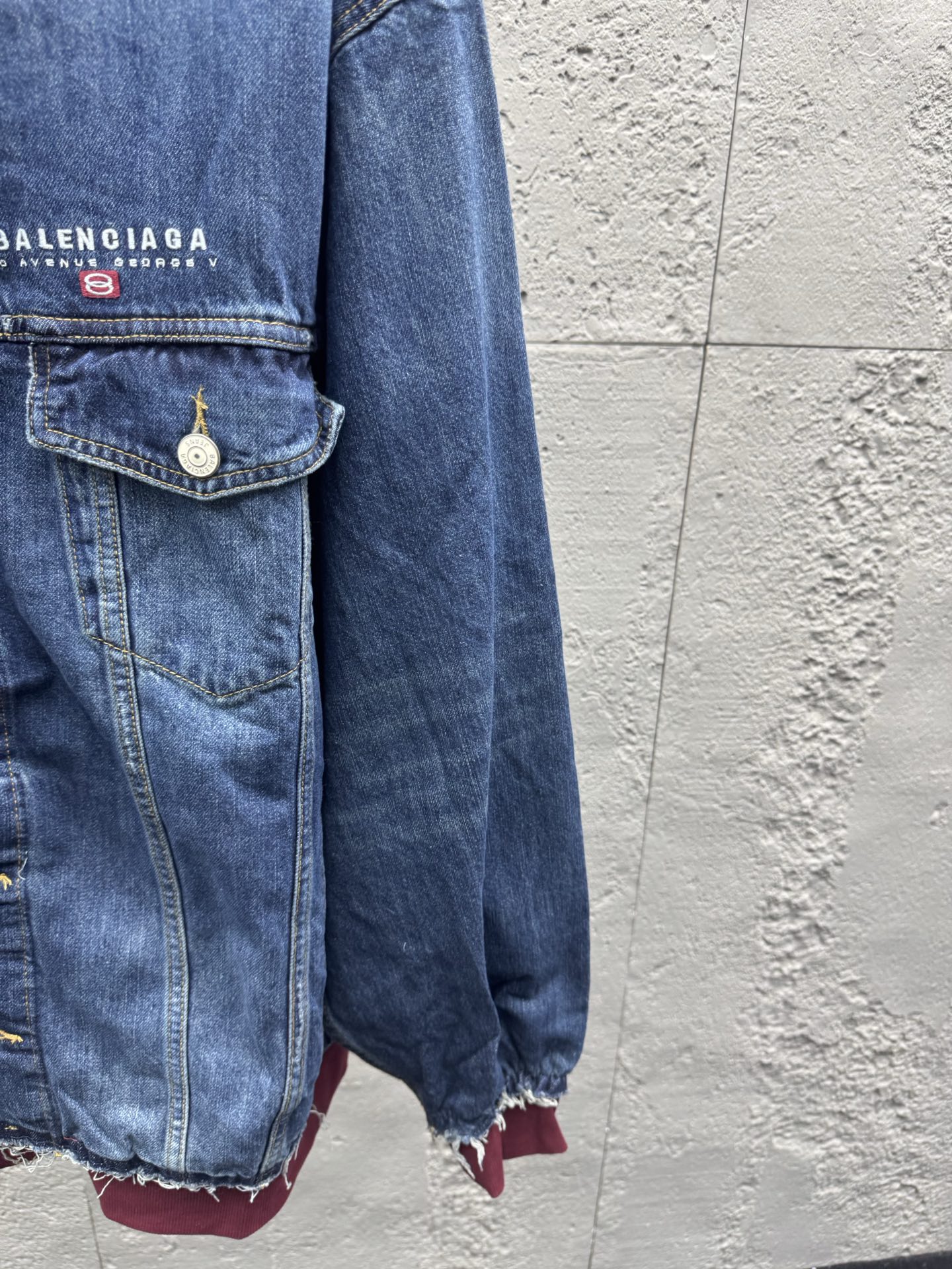 Balen layered denim jacket