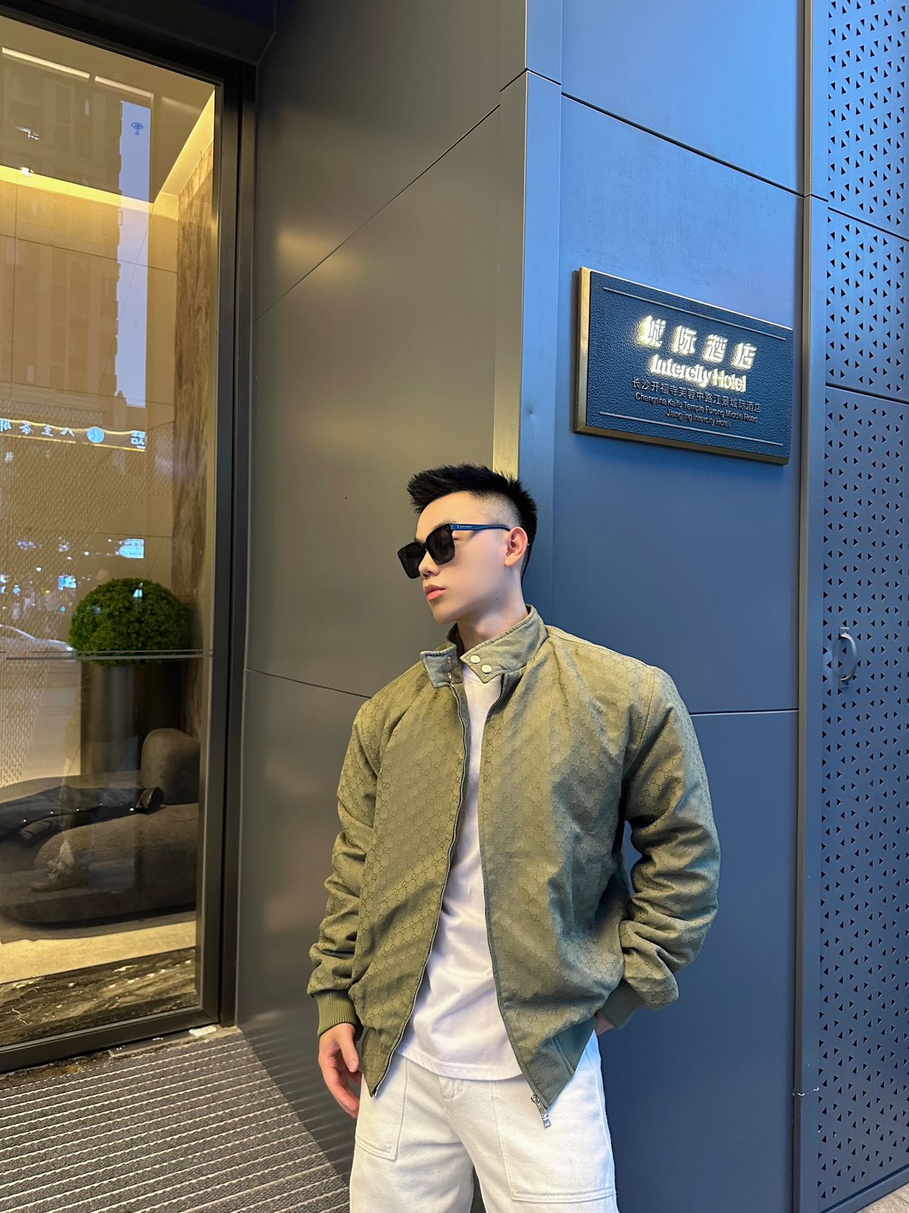 Guc all-over collared jacket