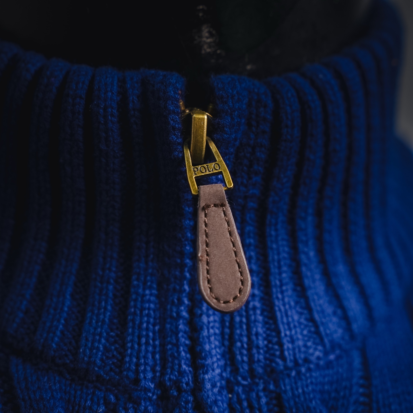 Ralph knit sweater zip-up coat