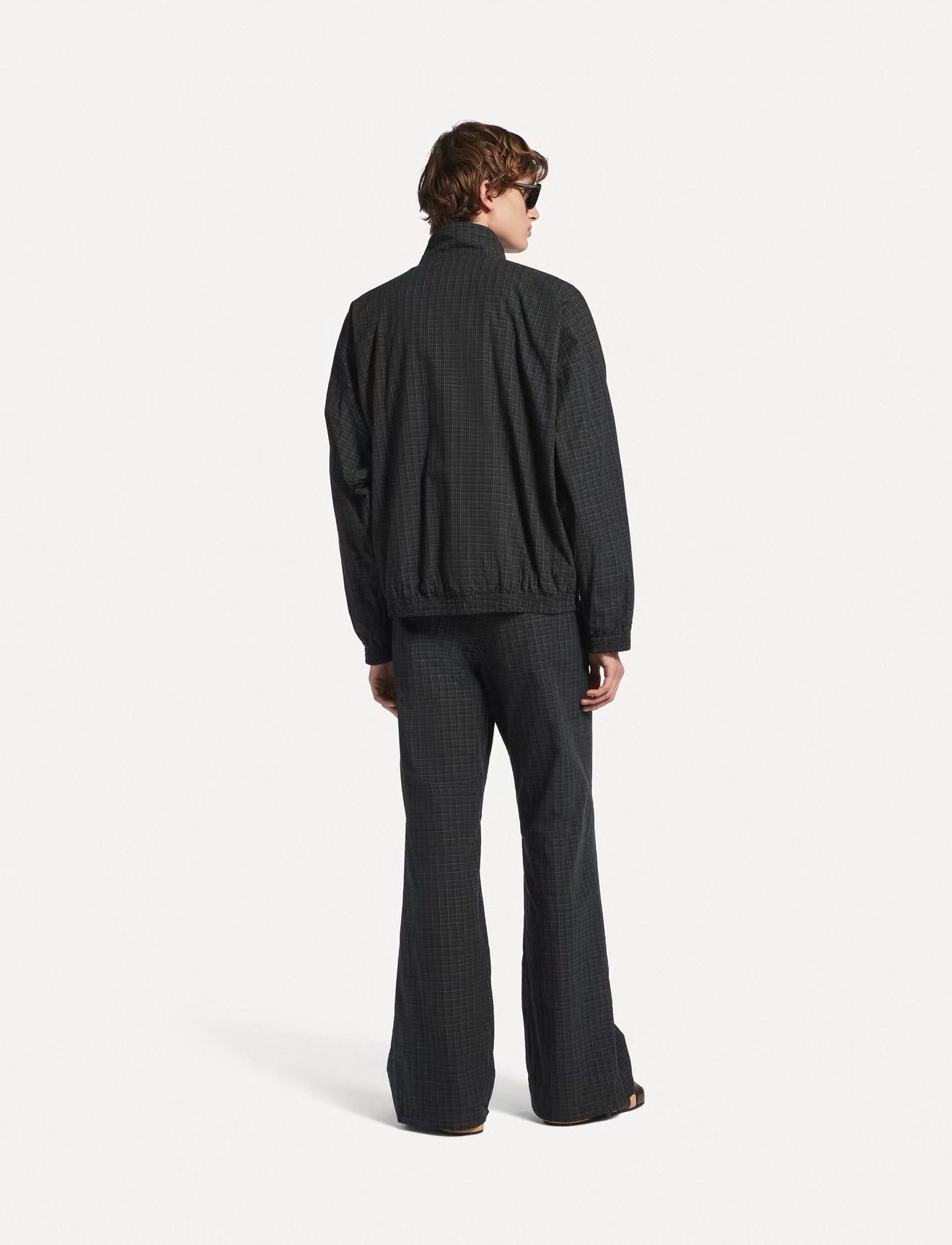 Balen plaid wide-leg pants
