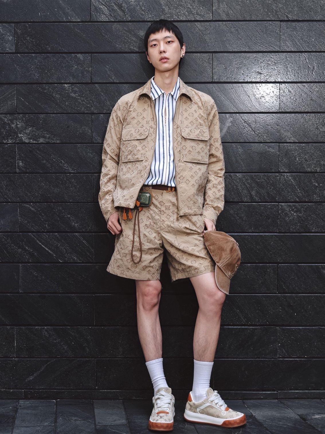Louis all-over jacquard zip-up jacket