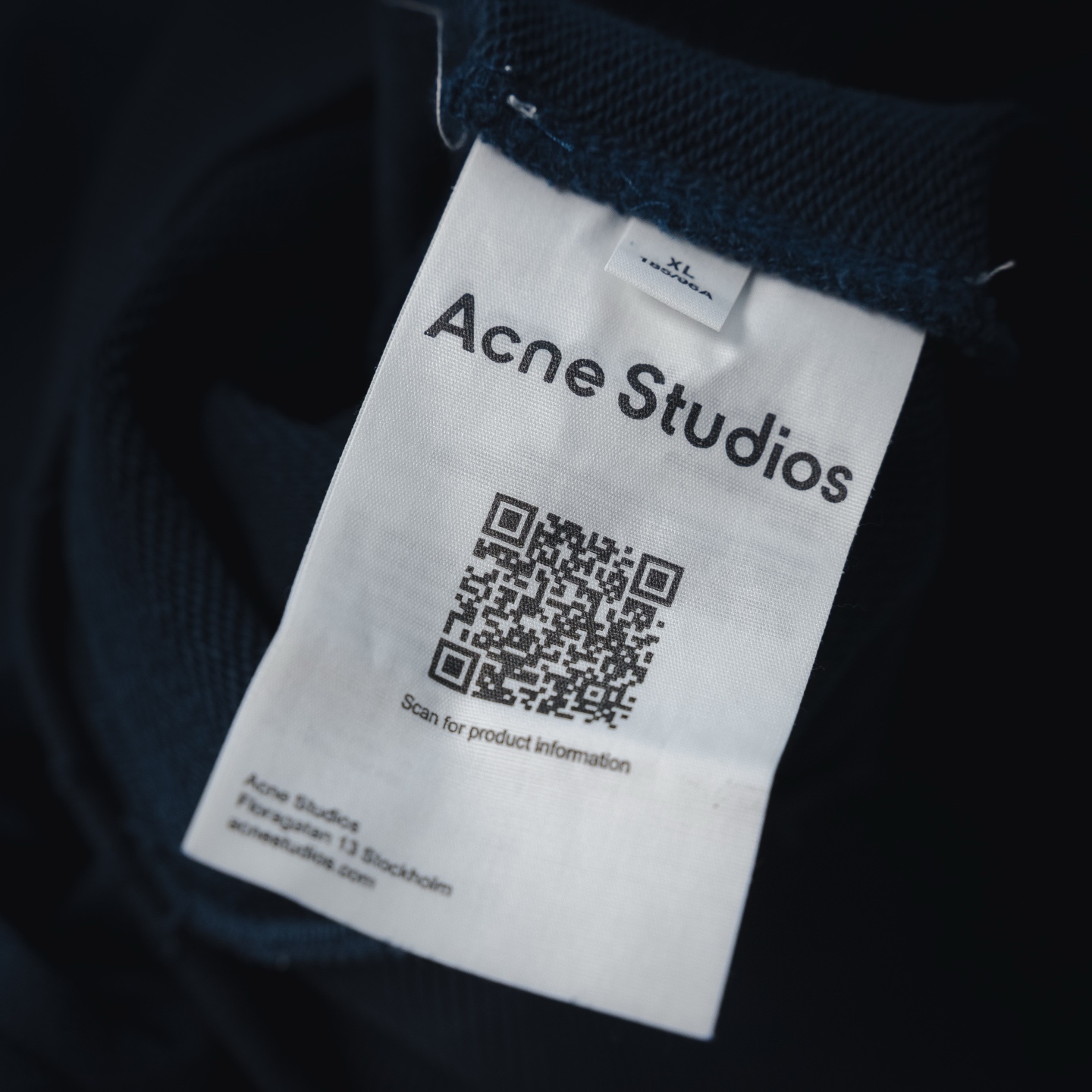 Acne washed letter hoodie