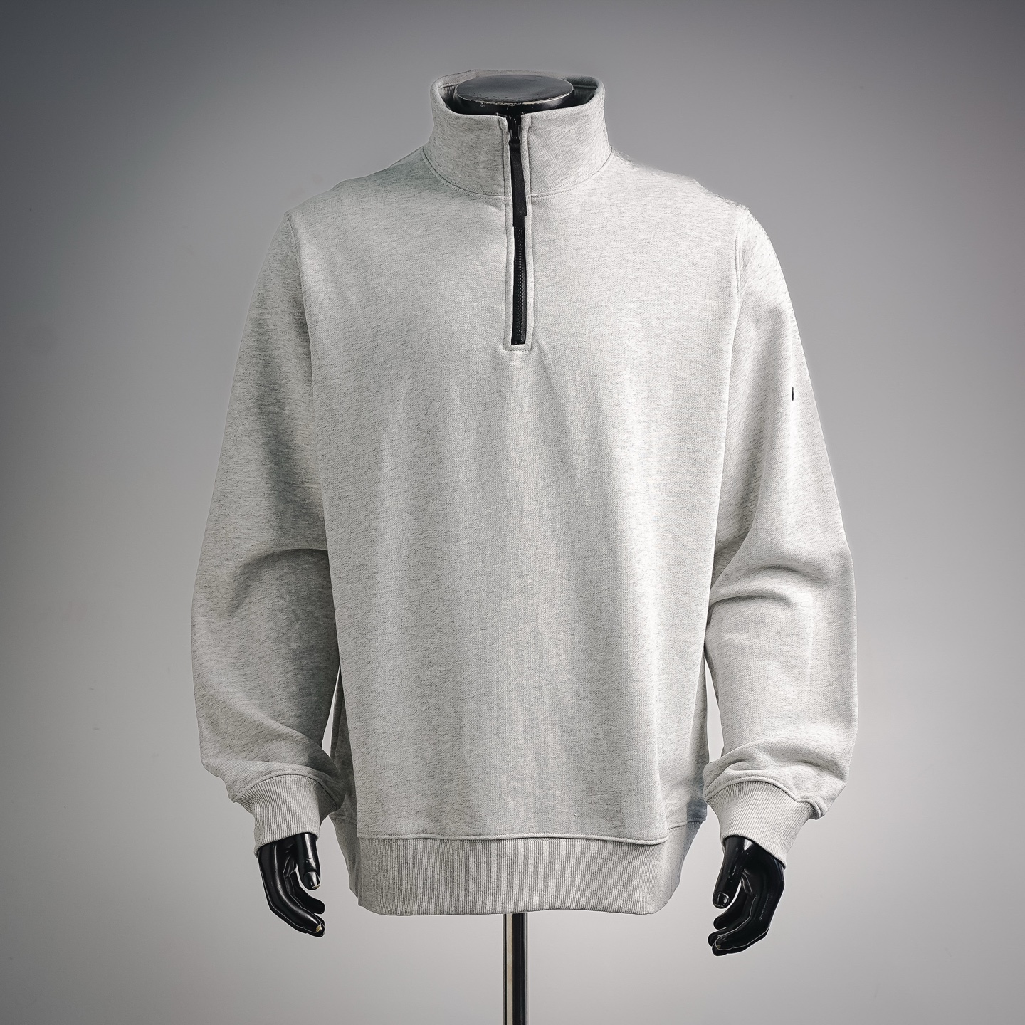Stone zip-up sweatshirt