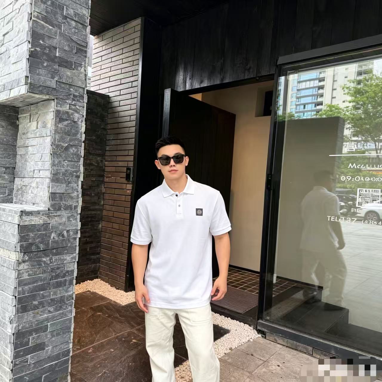 Stone embroidered Polo
