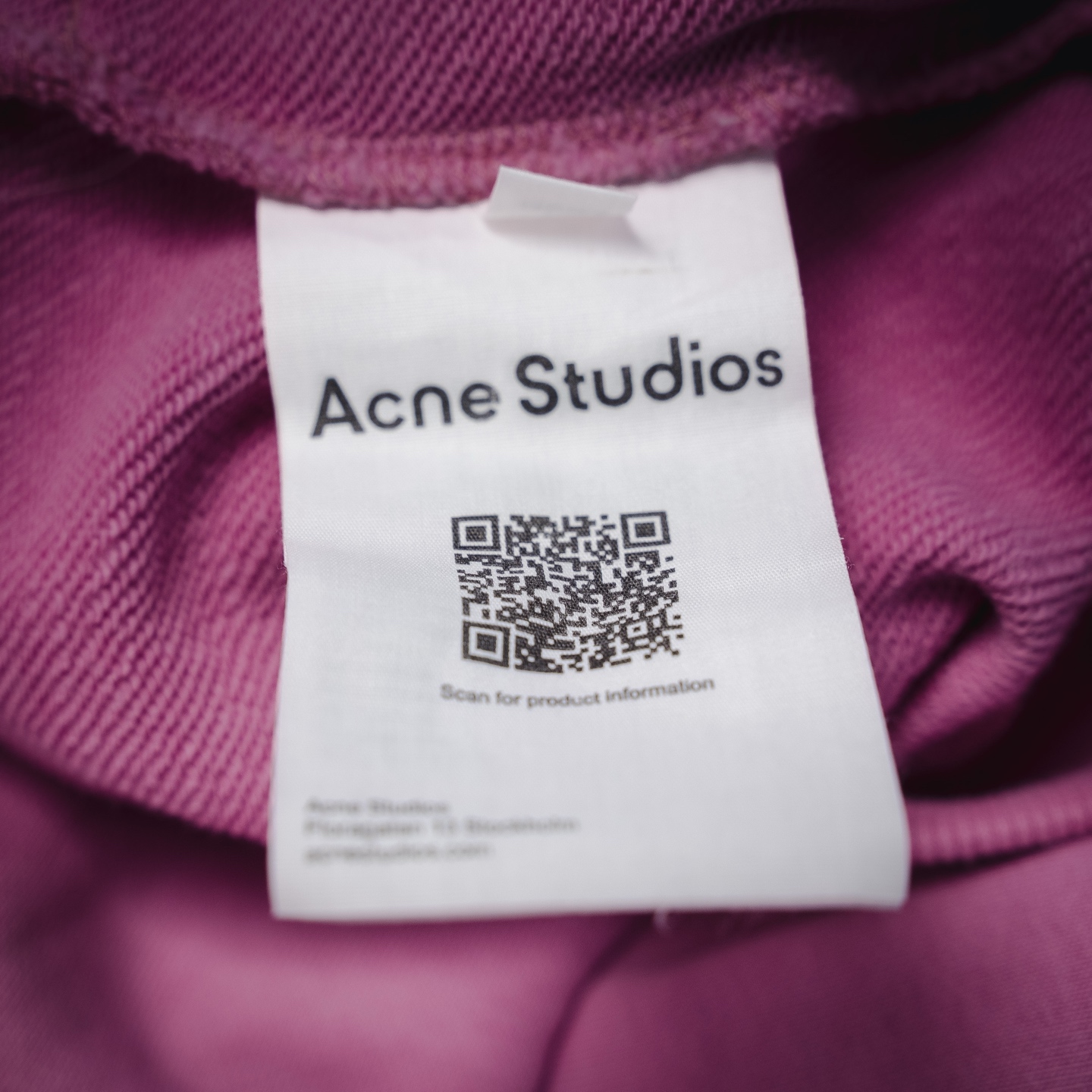 Acne washed letter hoodie