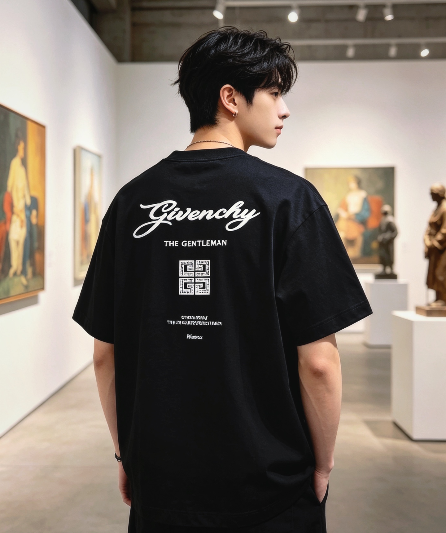 Given embroidered t-shirt