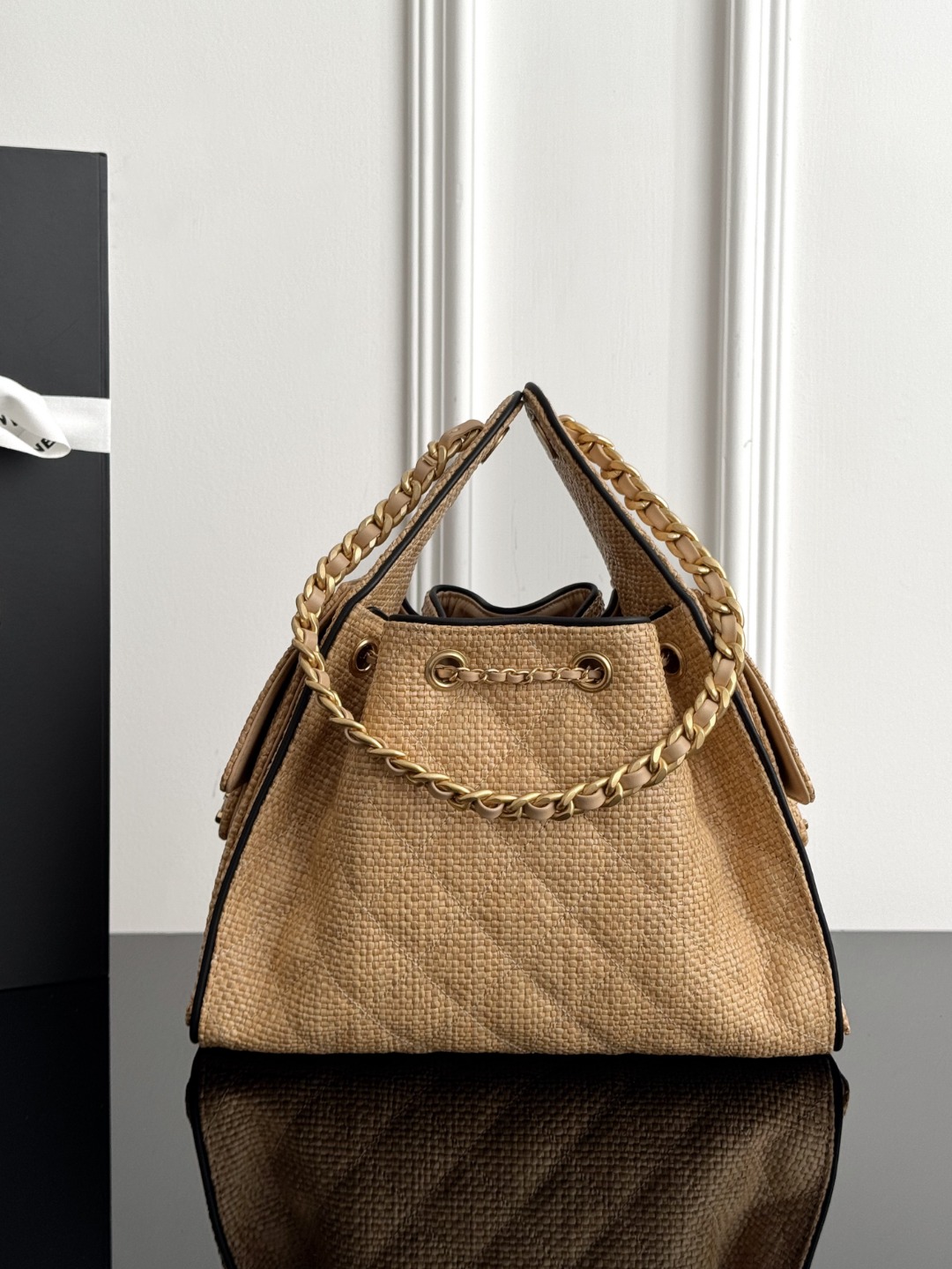 Chan 26p woven hobo bag