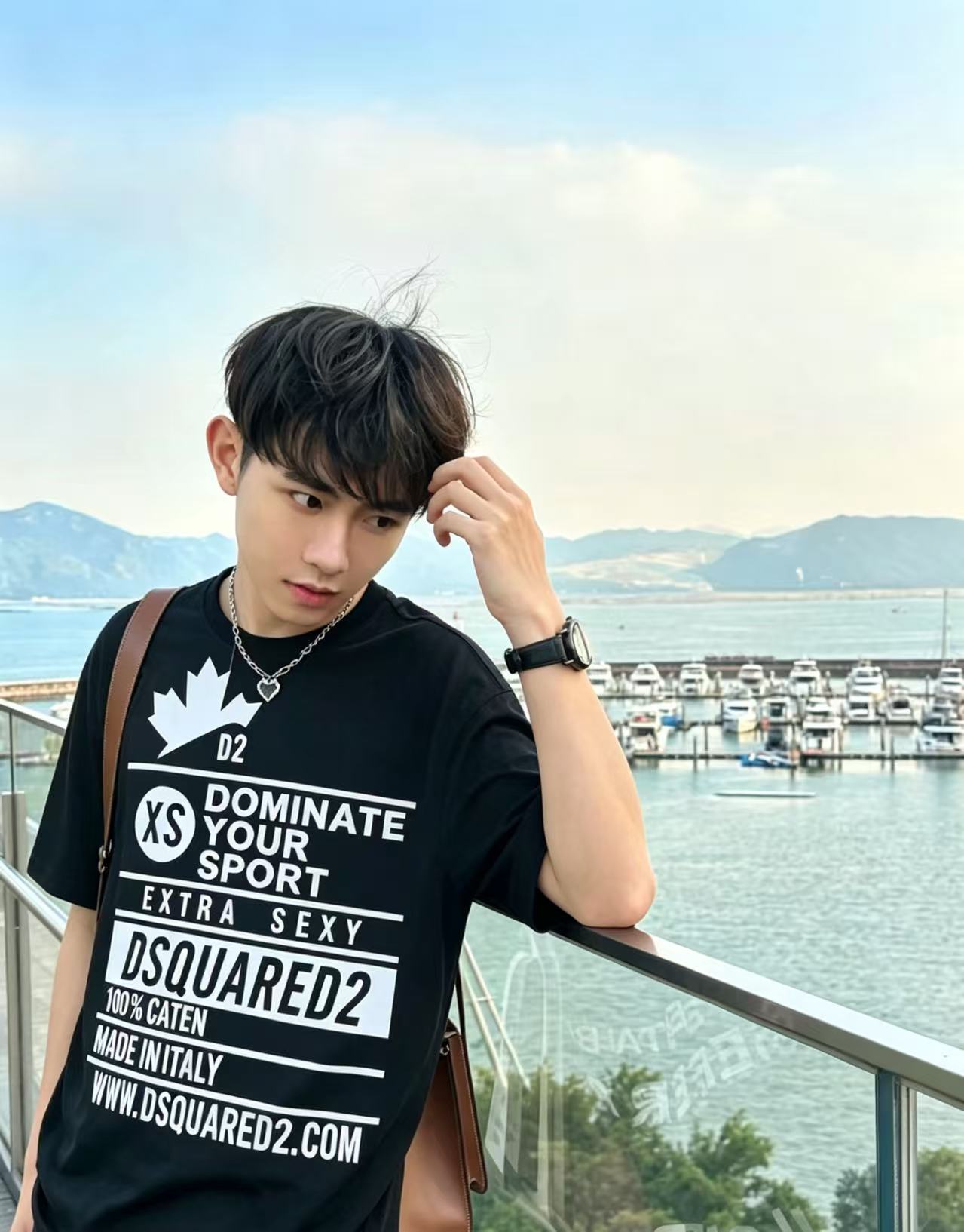 Dsqua logo printed t-shirt