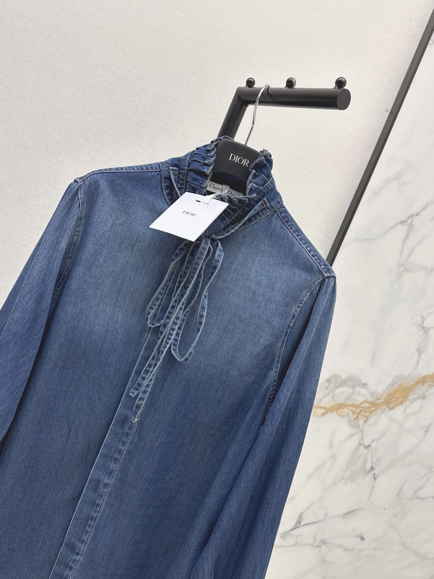 CD 26ss ribbon denim shirt