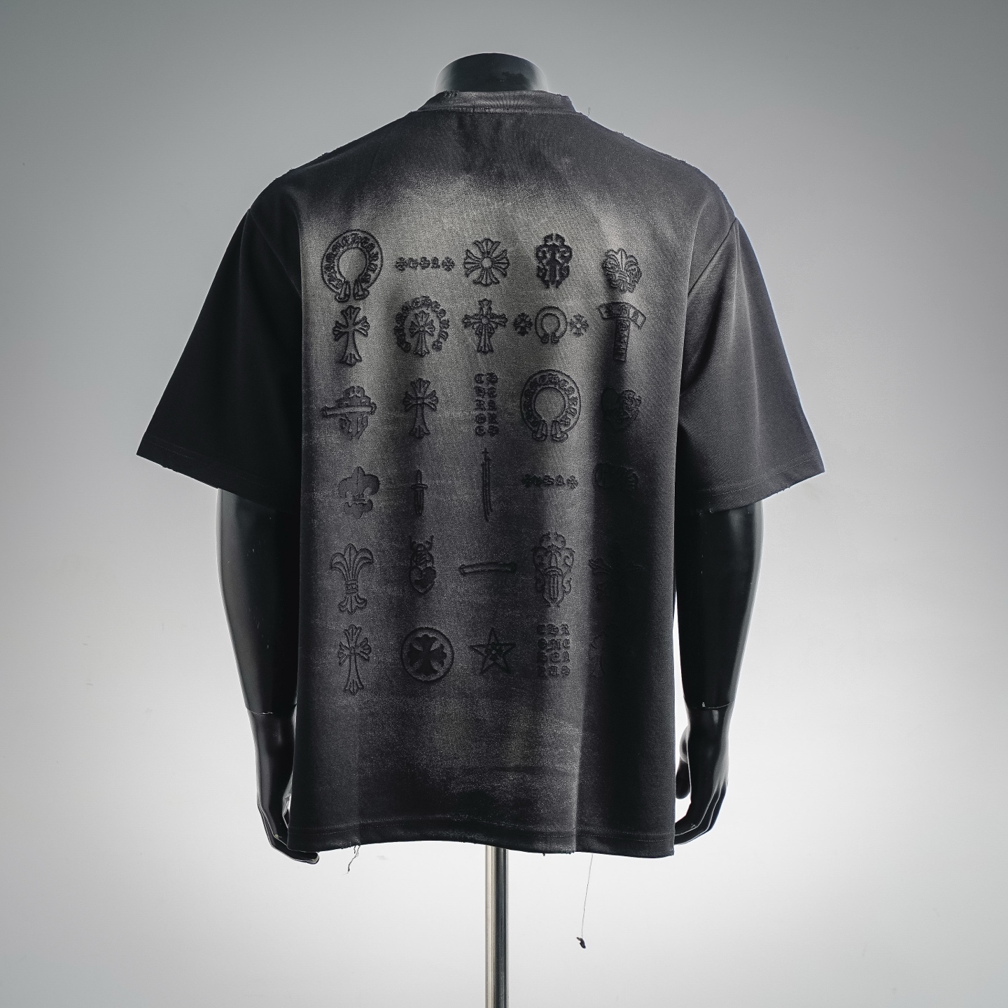 Chrome all-over washed t-shirt