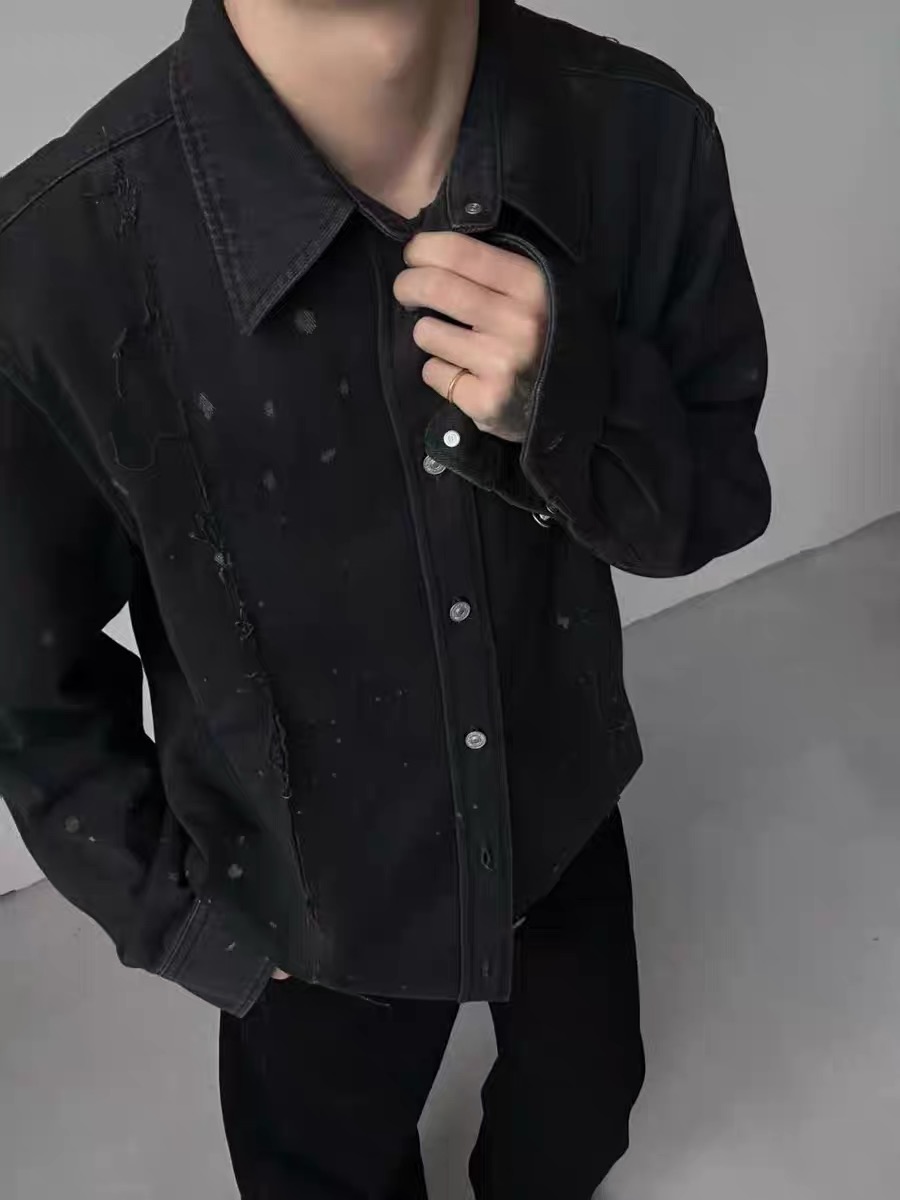 Maison denim long-sleeved shirts