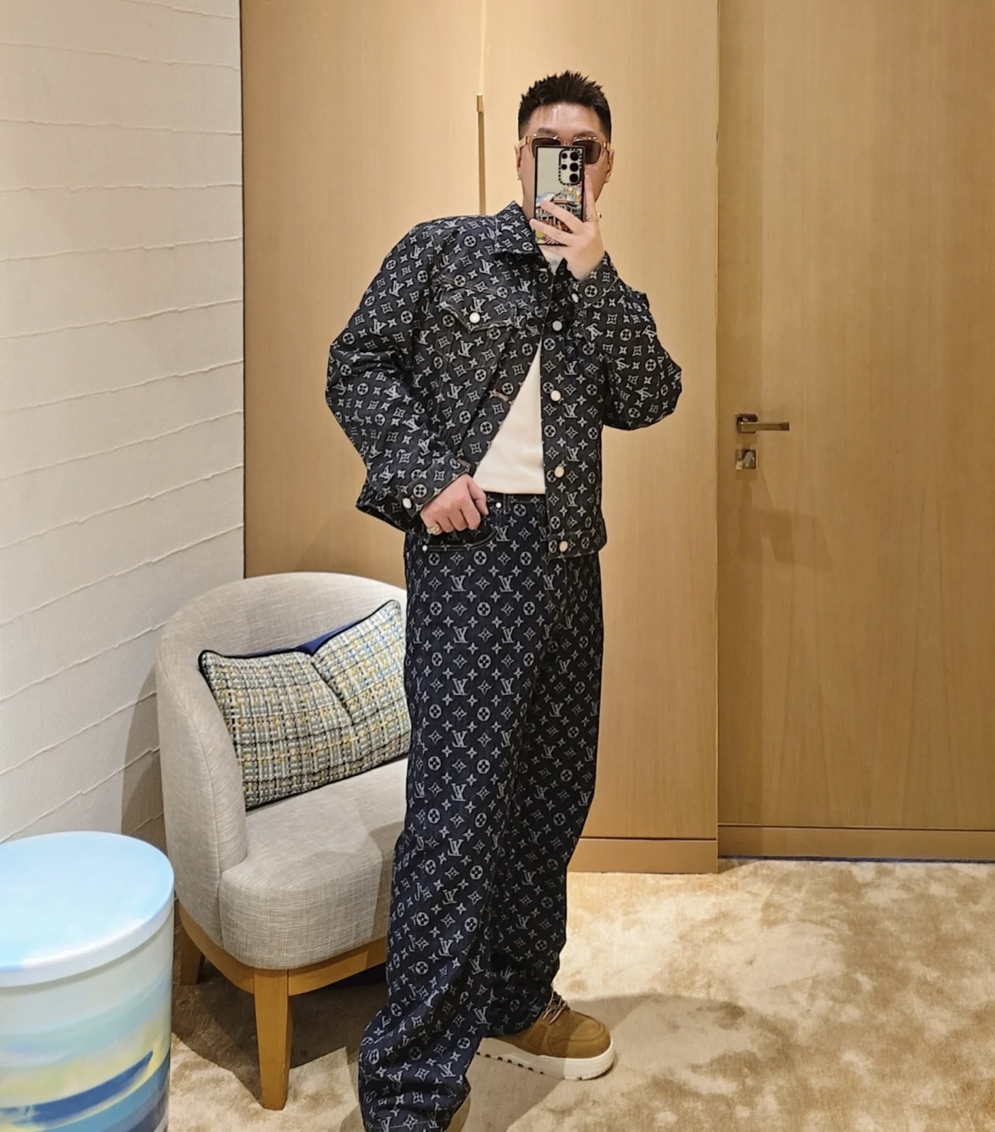 Loui print straight-leg jeans