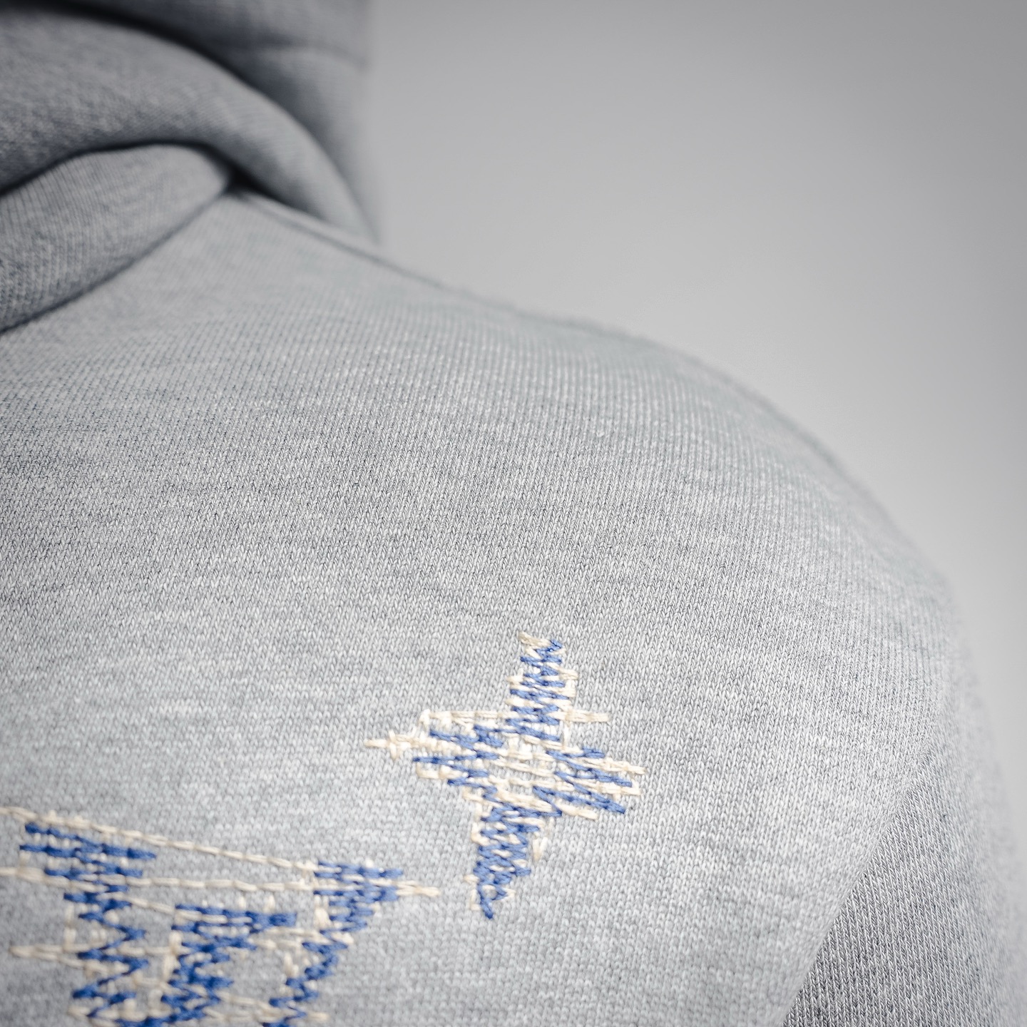 Louis embroidered zip-up hoodie