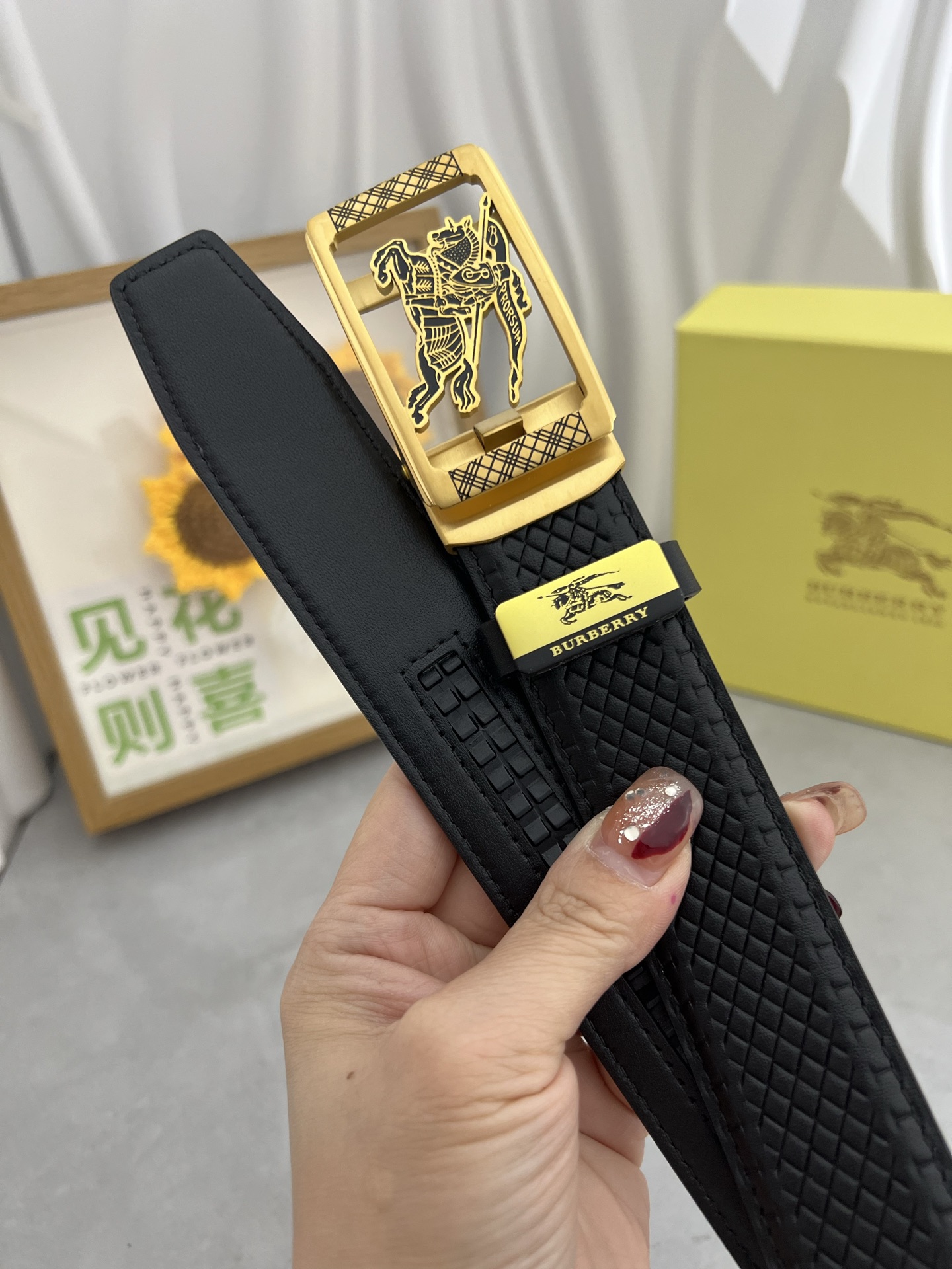 Bur cowhide belt