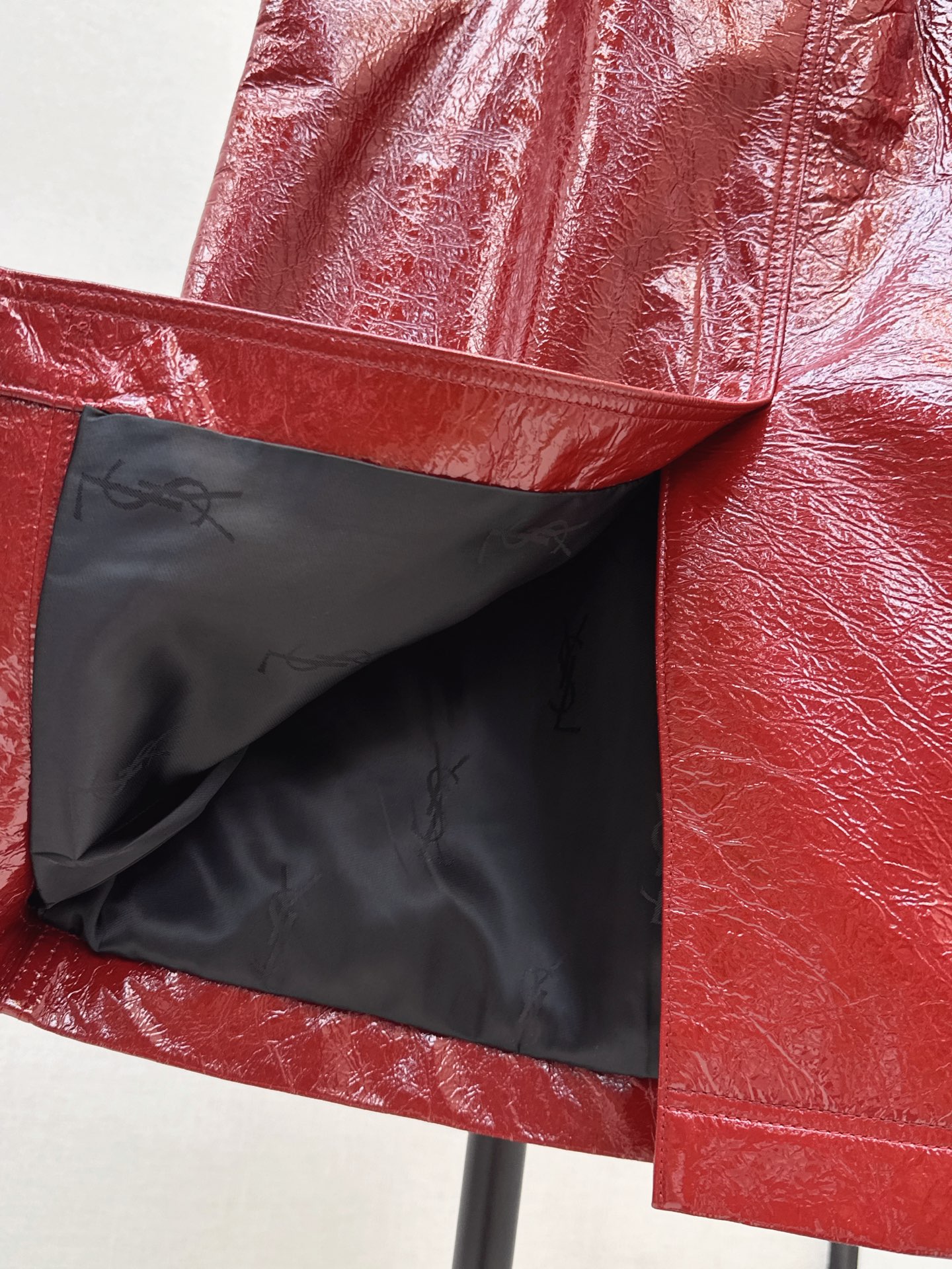 Sain 26ss leather skirt