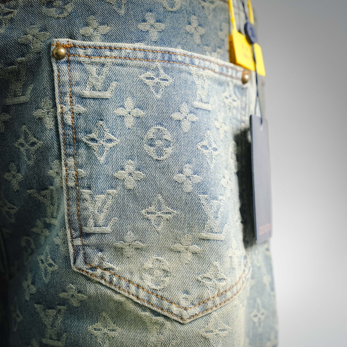 Louis jacquard staright-leg jeans