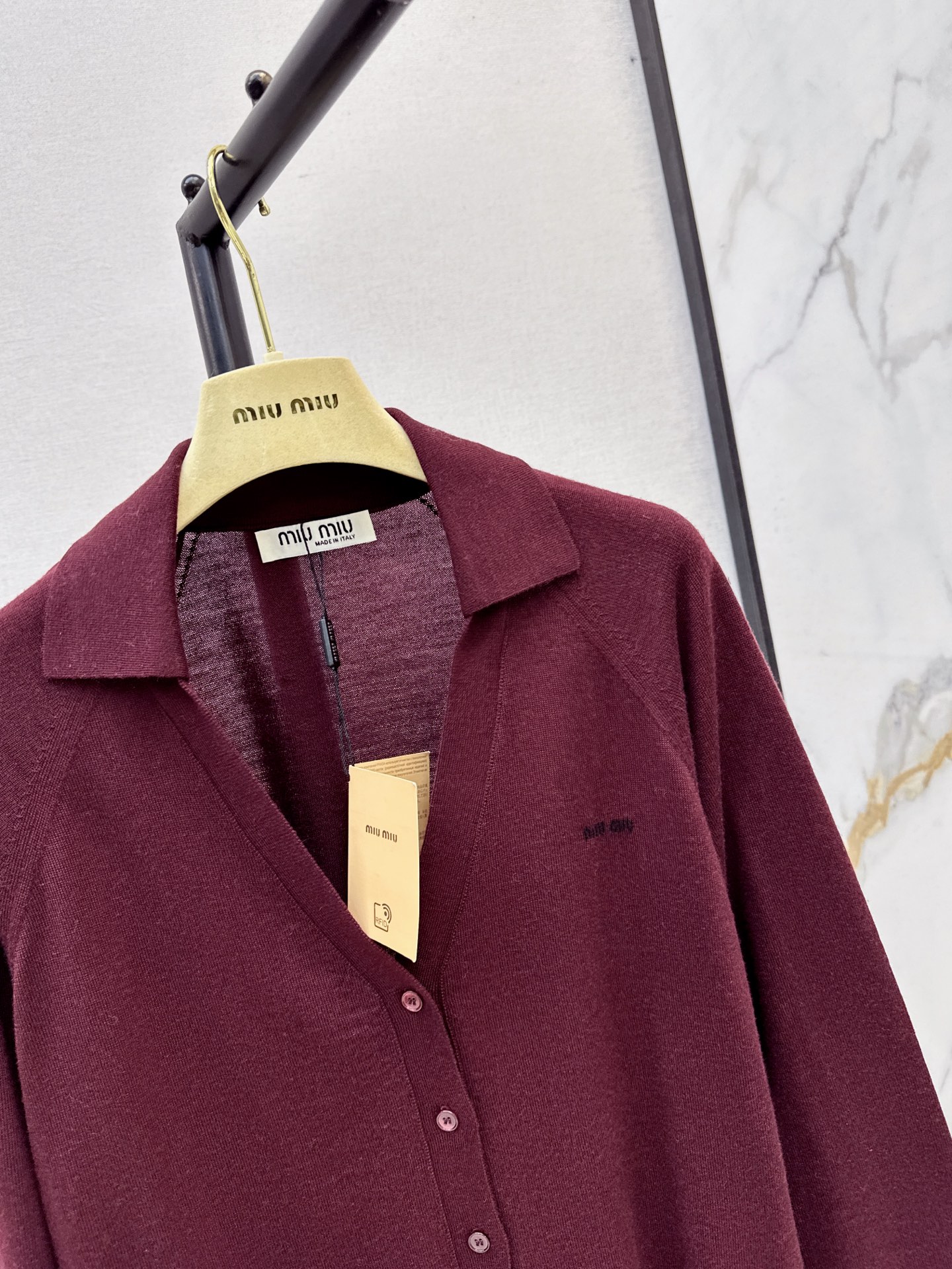 Miu 26fw jacquard knit sweater