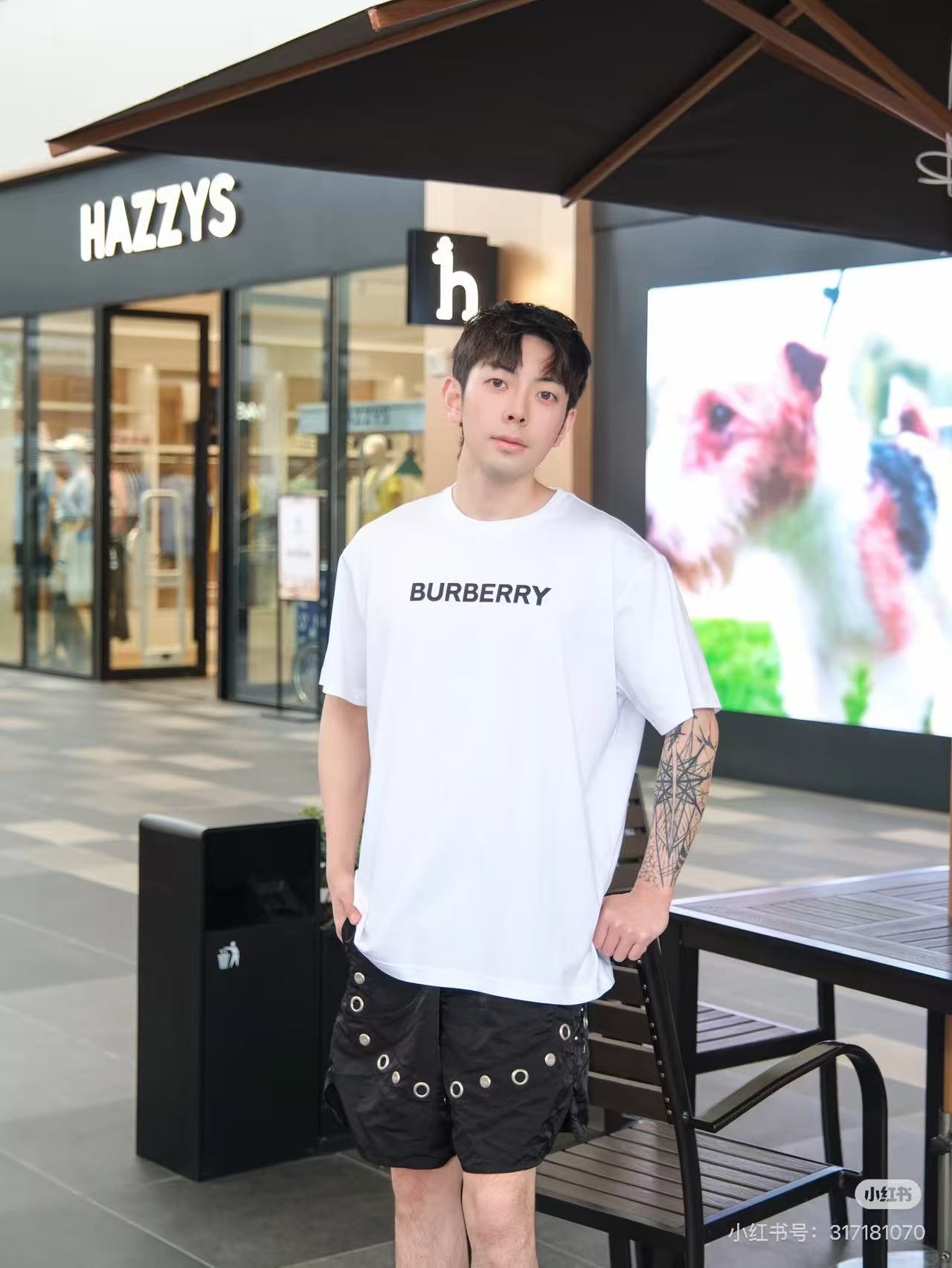 Bur letter printed t-shirt