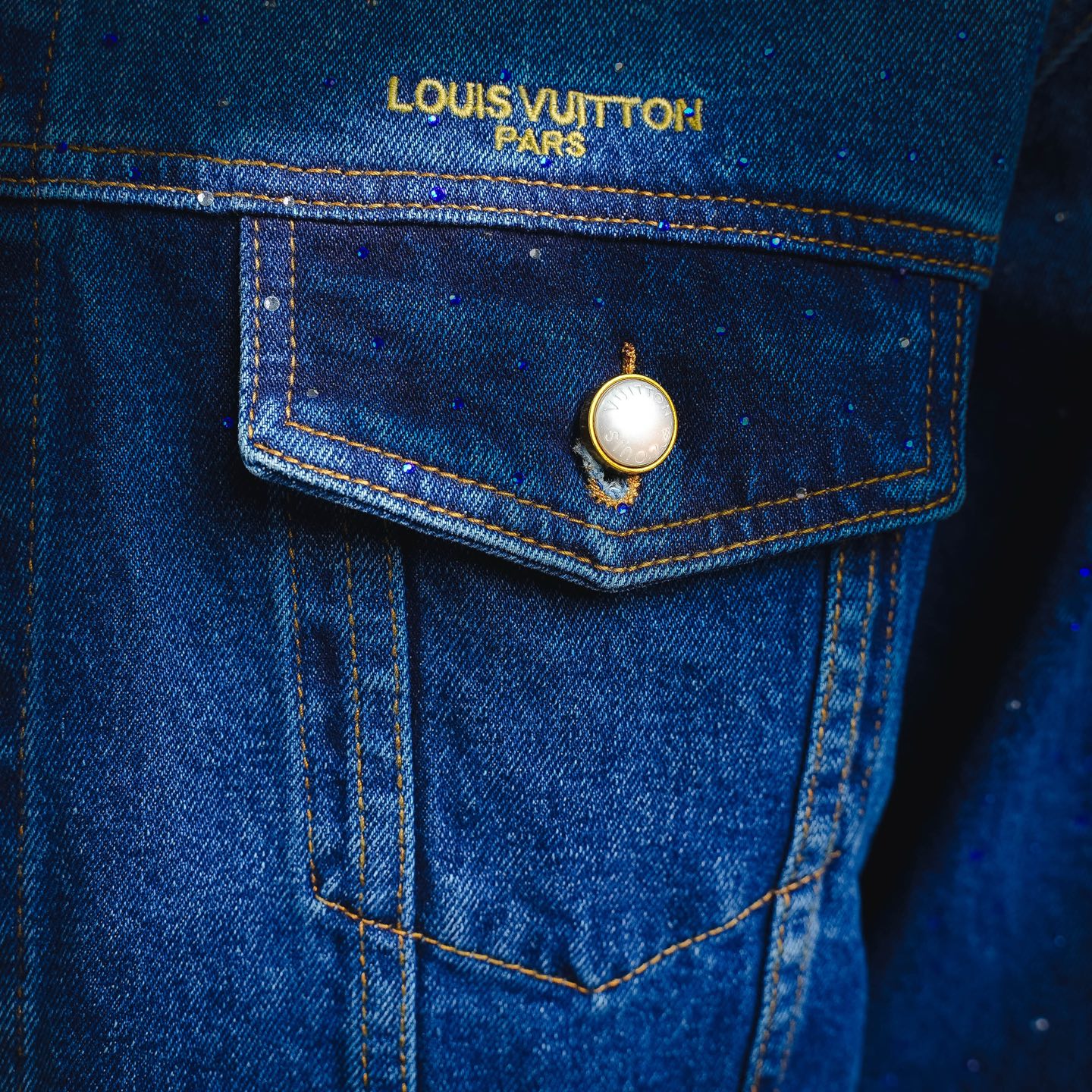 Louis rhinestone denim jacket